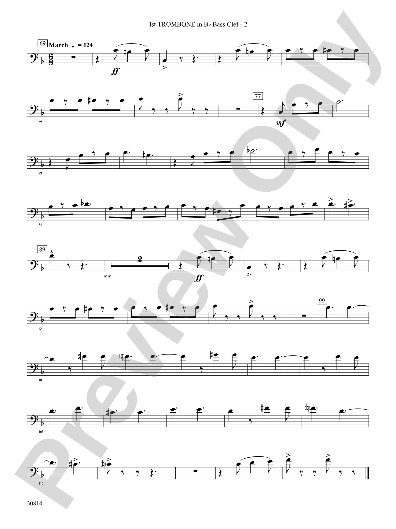 Tiptoe Through the Tubas: (wp) 1st B-flat Trombone B.C.