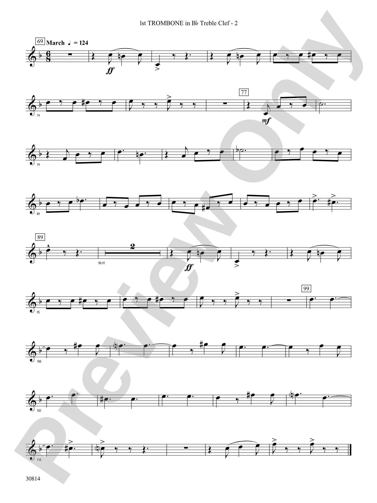 Tiptoe Through the Tubas: (wp) 1st B-flat Trombone T.C.