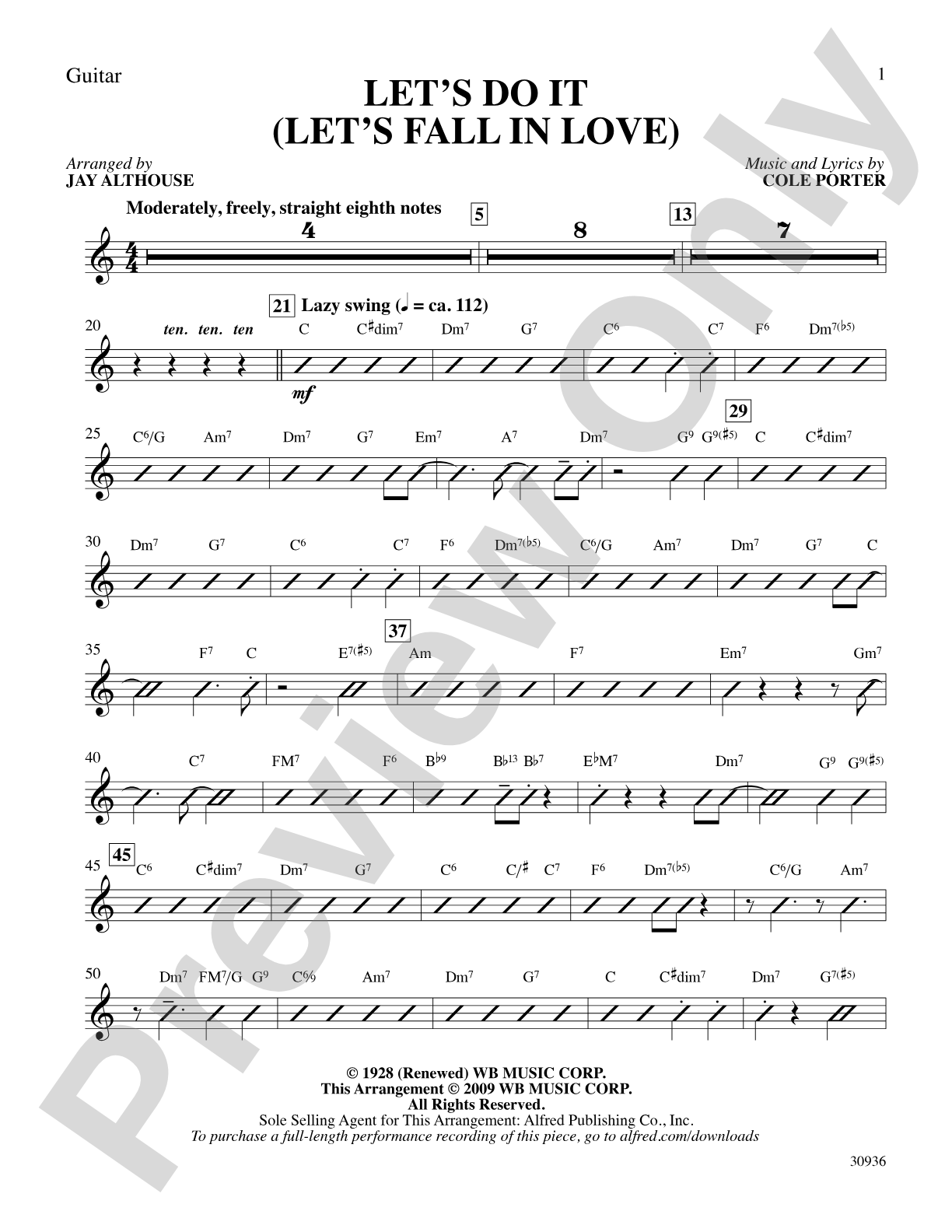 Let's Do It (Let's Fall in Love): Guitar: Choral SoundPax