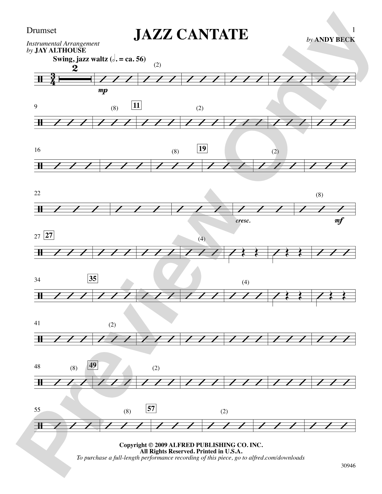 Jazz Cantate: Drums: Choral SoundPax