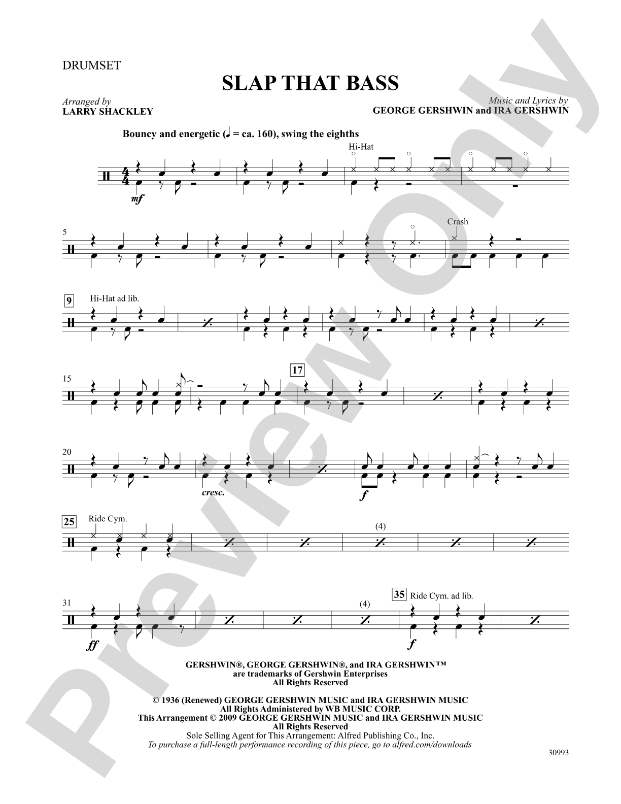 Slap That Bass: Drums: Choral SoundPax