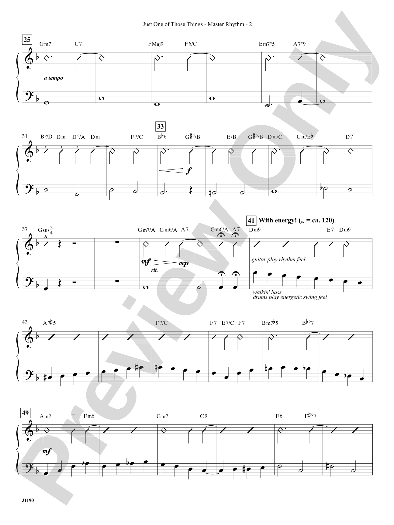 Just One of Those Things: Master Rhythm: Choral SoundPax