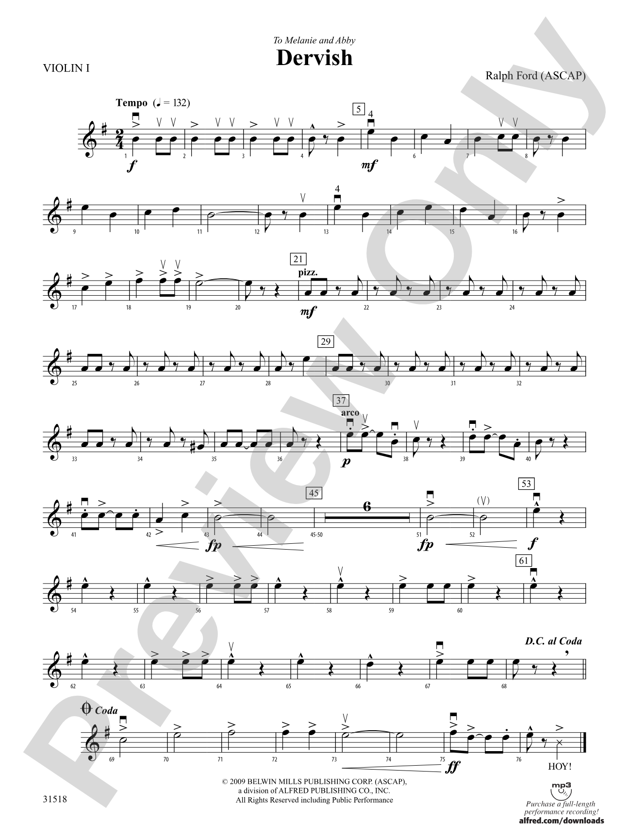 Dervish: 1st Violin