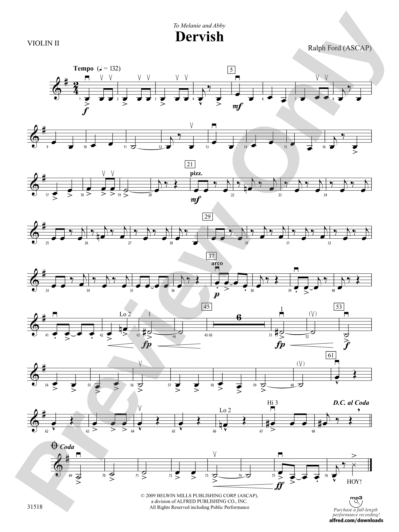 Dervish: 2nd Violin