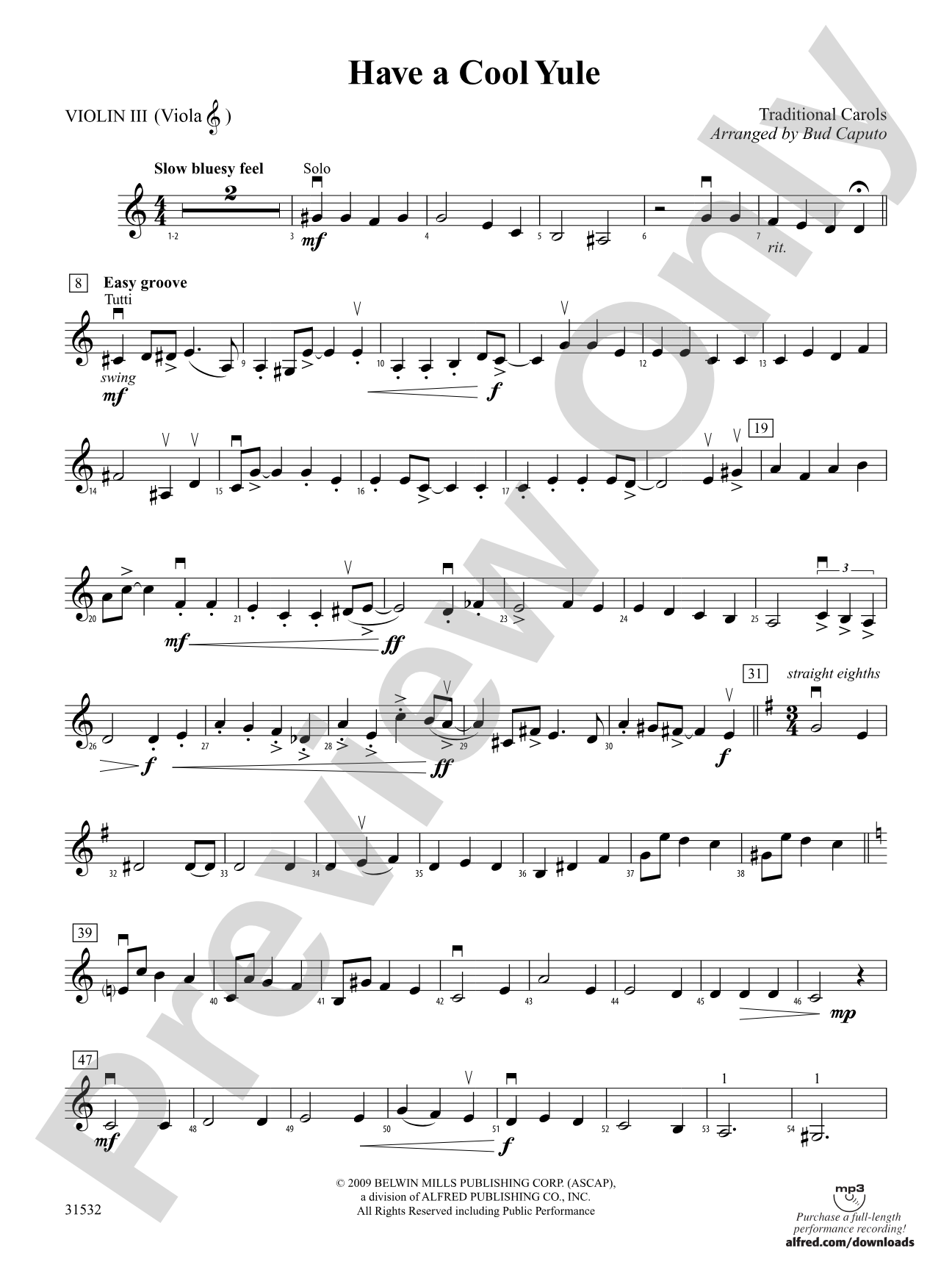 Have a Cool Yule: 3rd Violin (Viola [TC])