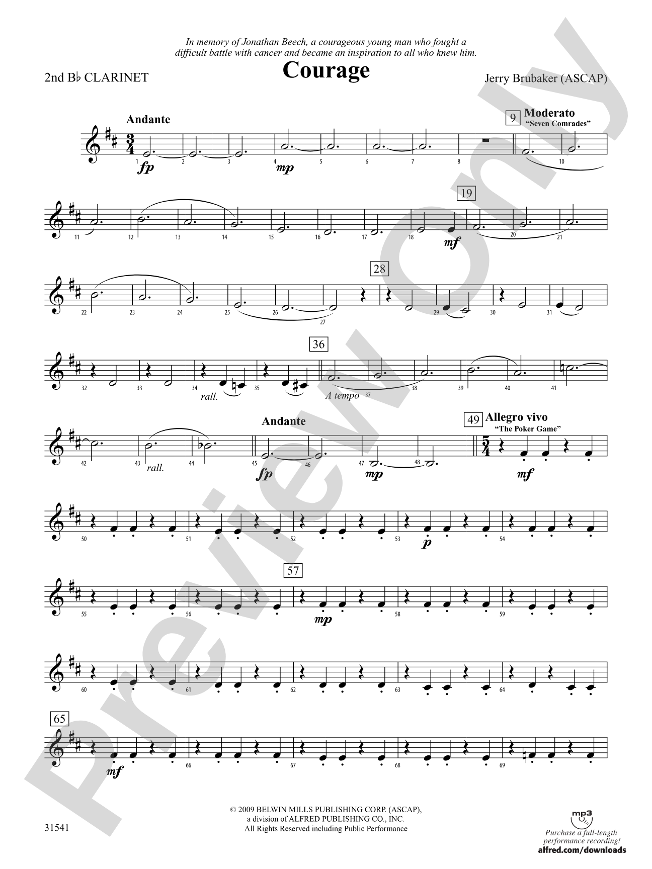 Courage: 2nd B-flat Clarinet