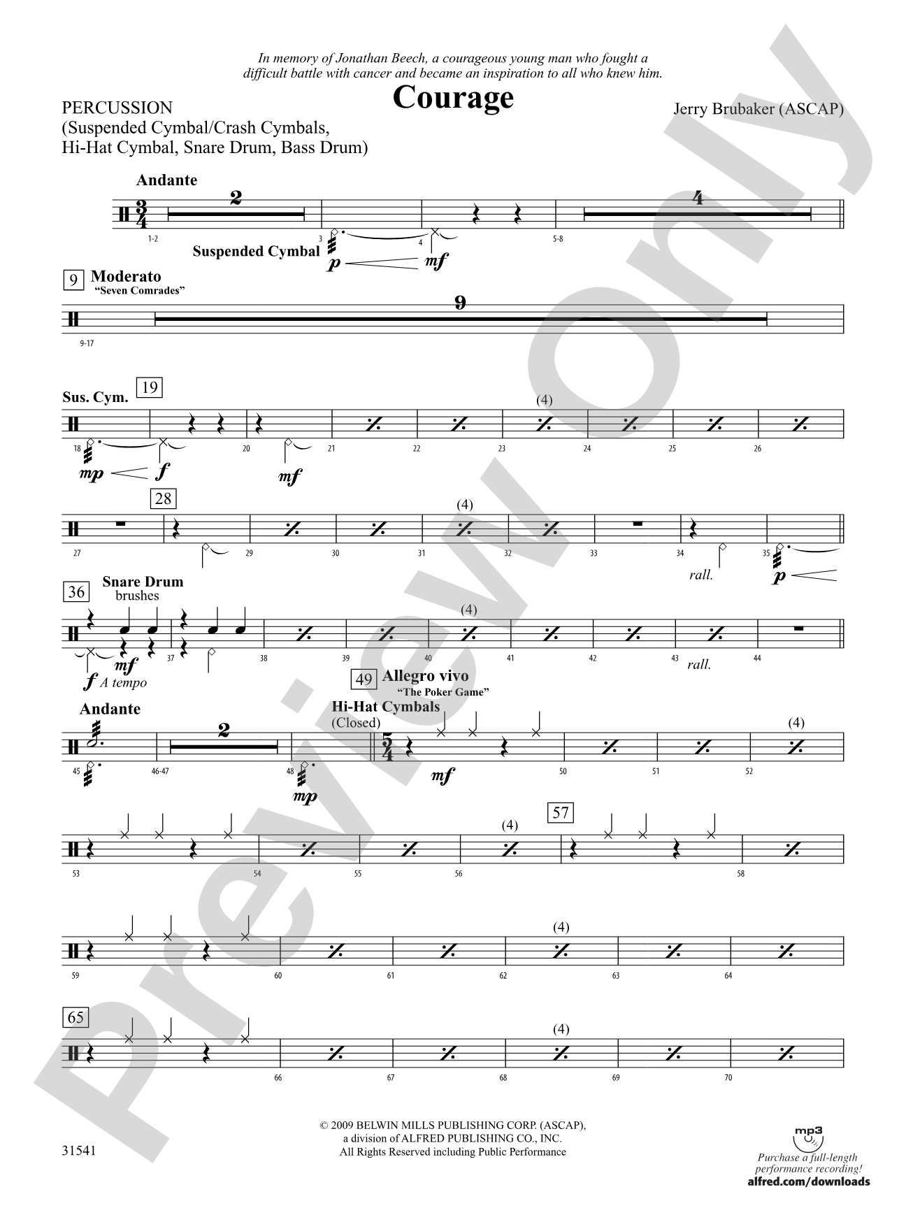 Courage: 1st Percussion