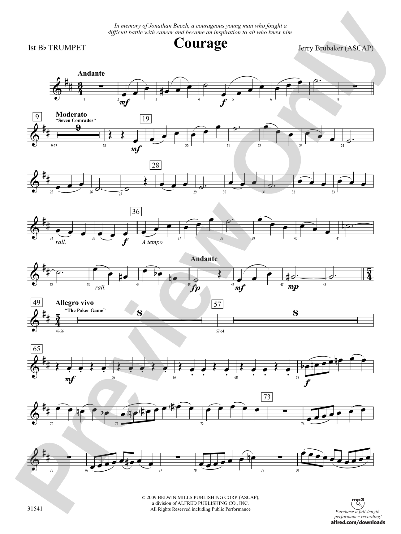 Courage: 1st B-flat Trumpet