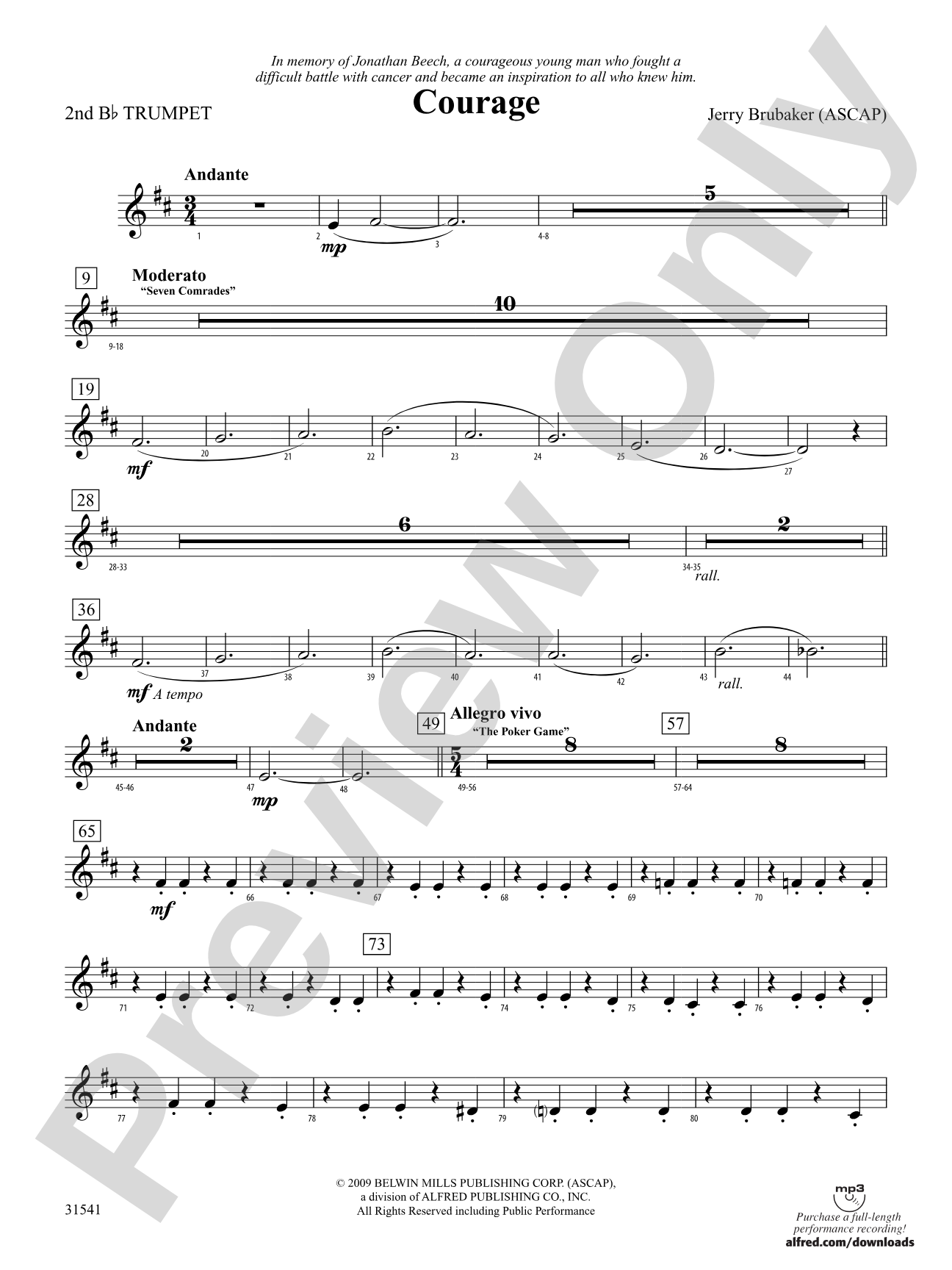 Courage: 2nd B-flat Trumpet