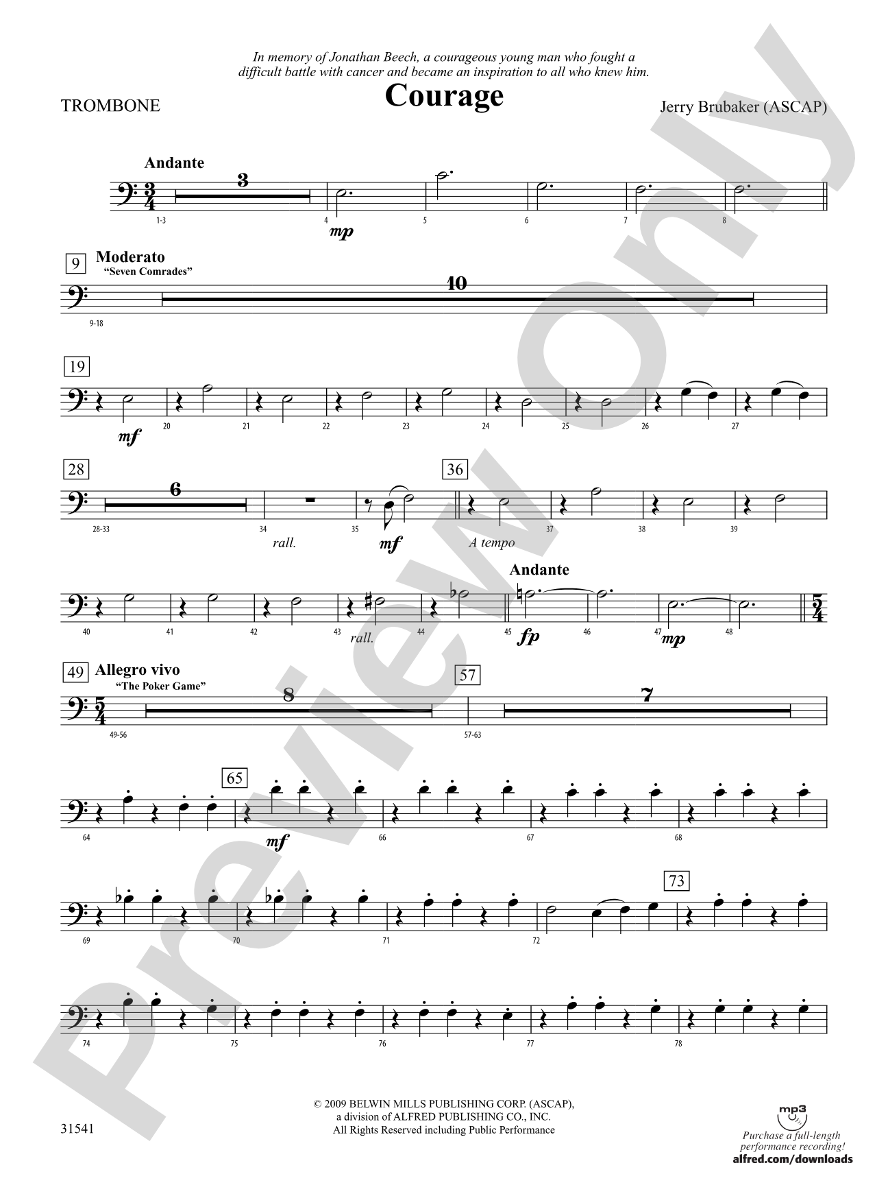 Courage: 1st Trombone