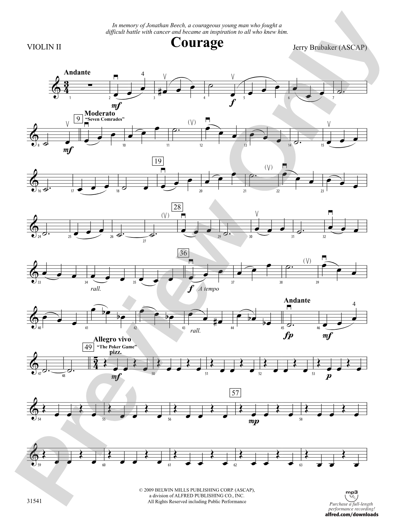 Courage: 2nd Violin