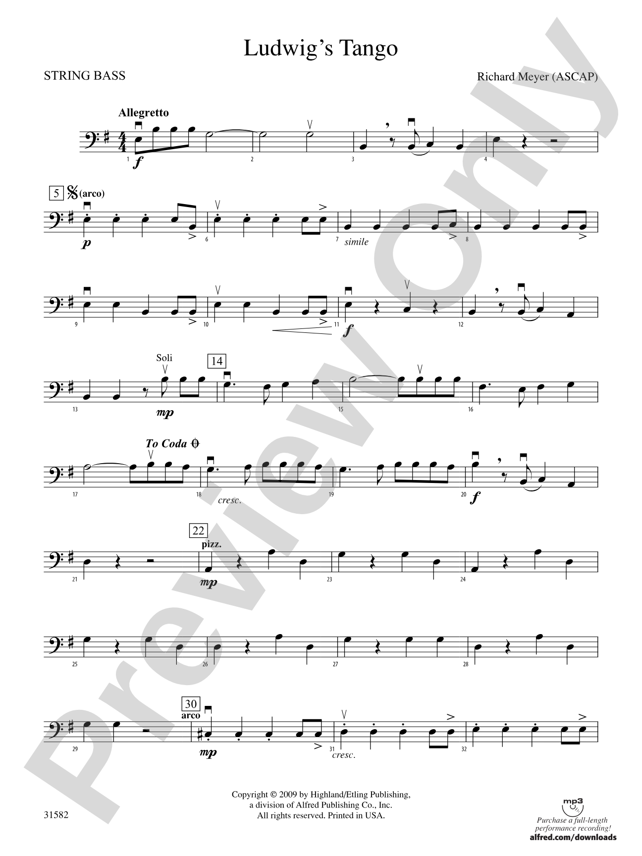 Ludwig's Tango: String Bass