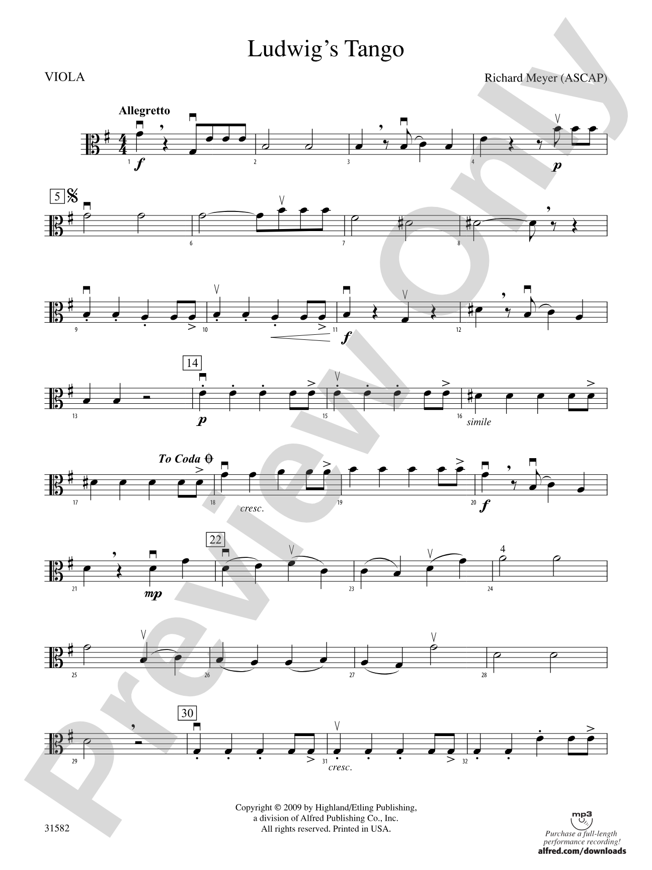 Ludwig's Tango: Viola