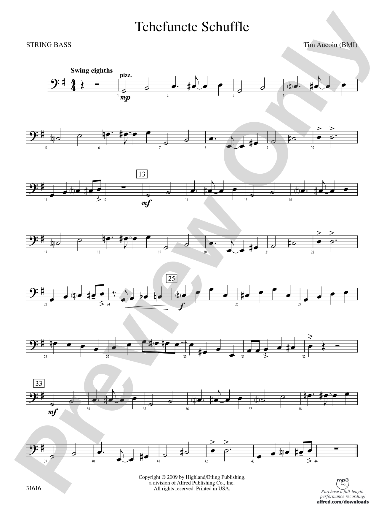 Tchefuncte Shuffle: String Bass