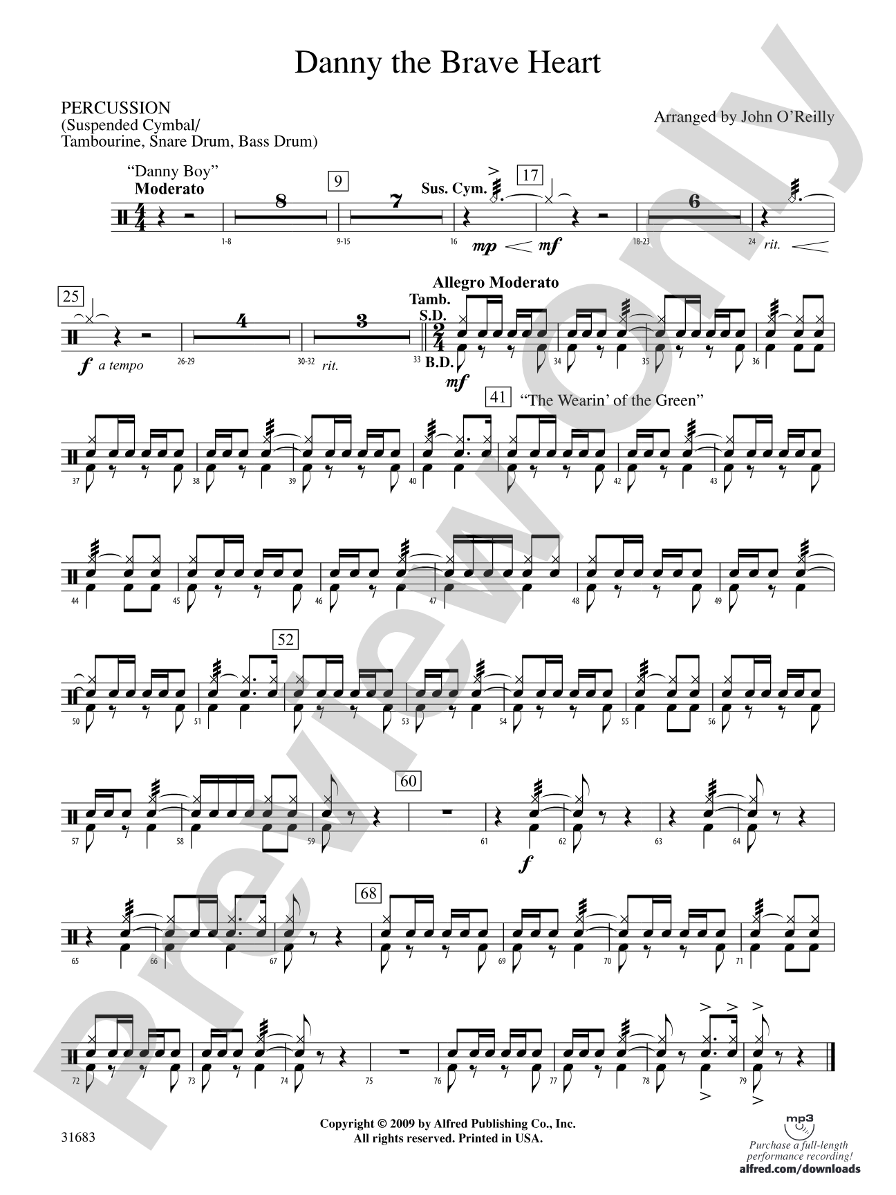Danny the Brave Heart: 1st Percussion