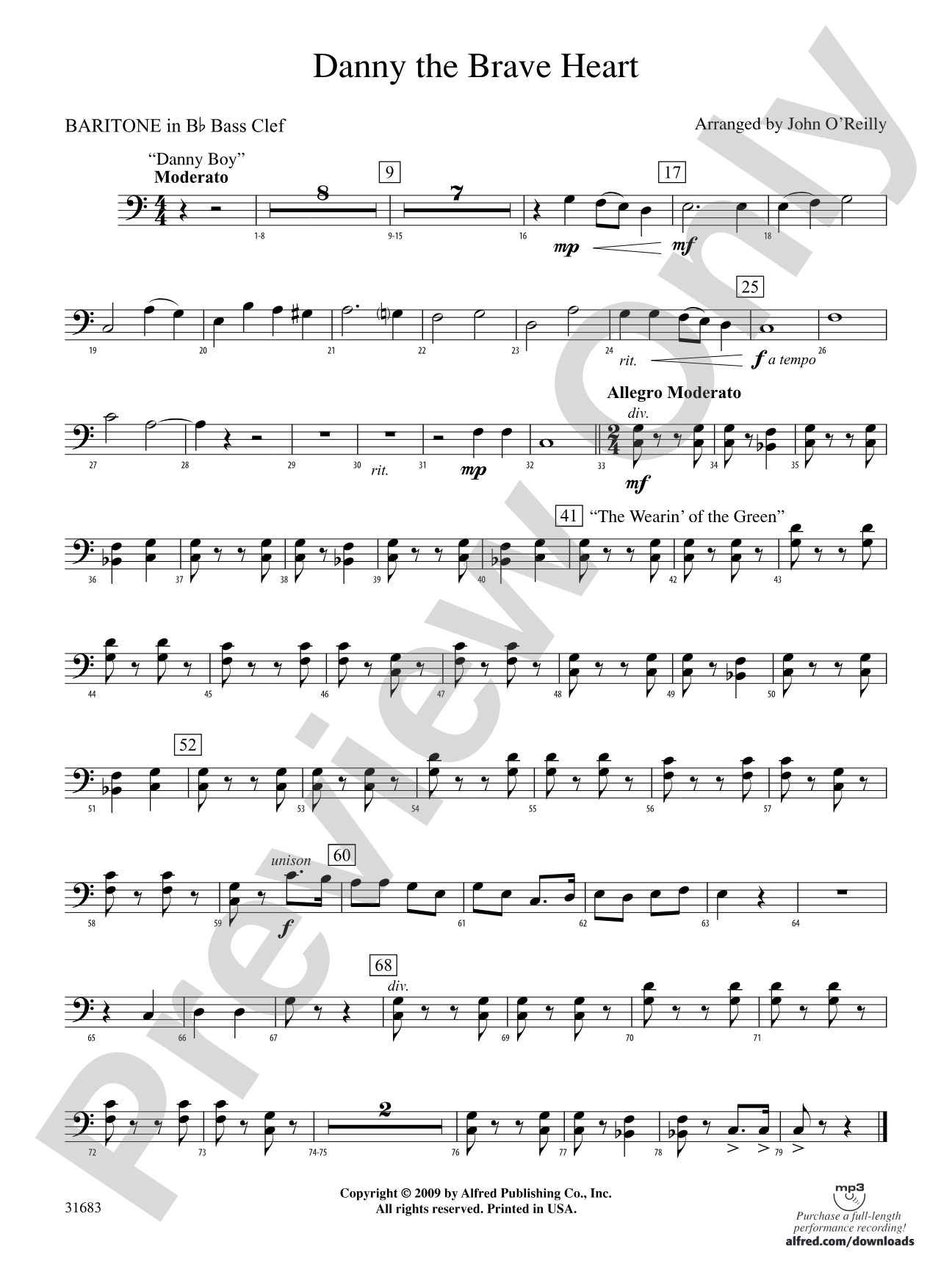 Danny the Brave Heart: (wp) B-flat Baritone B.C.