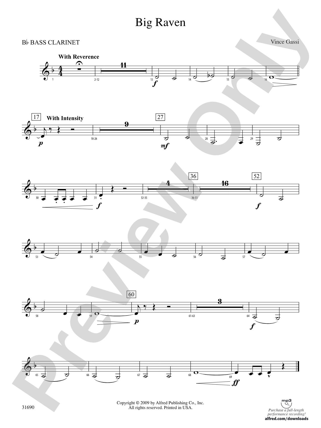 Big Raven: B-flat Bass Clarinet