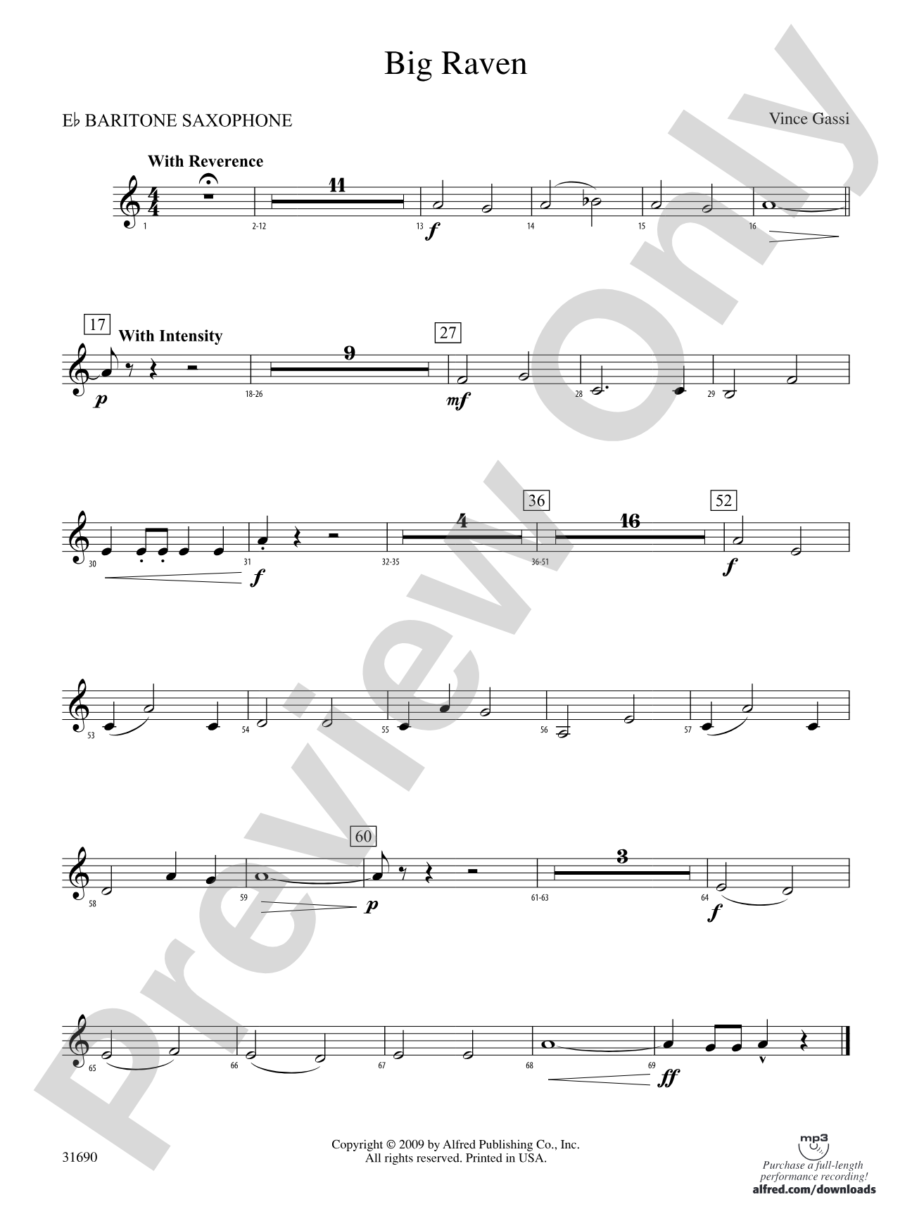 Big Raven: E-flat Baritone Saxophone
