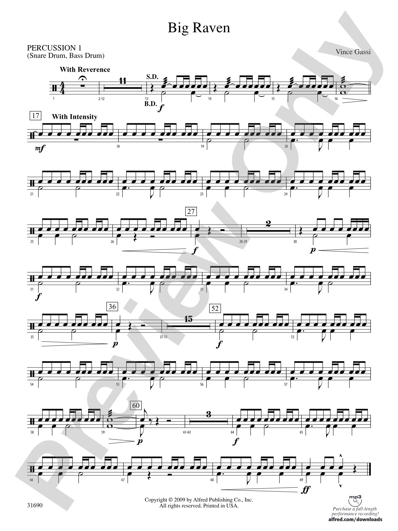 Big Raven: 1st Percussion