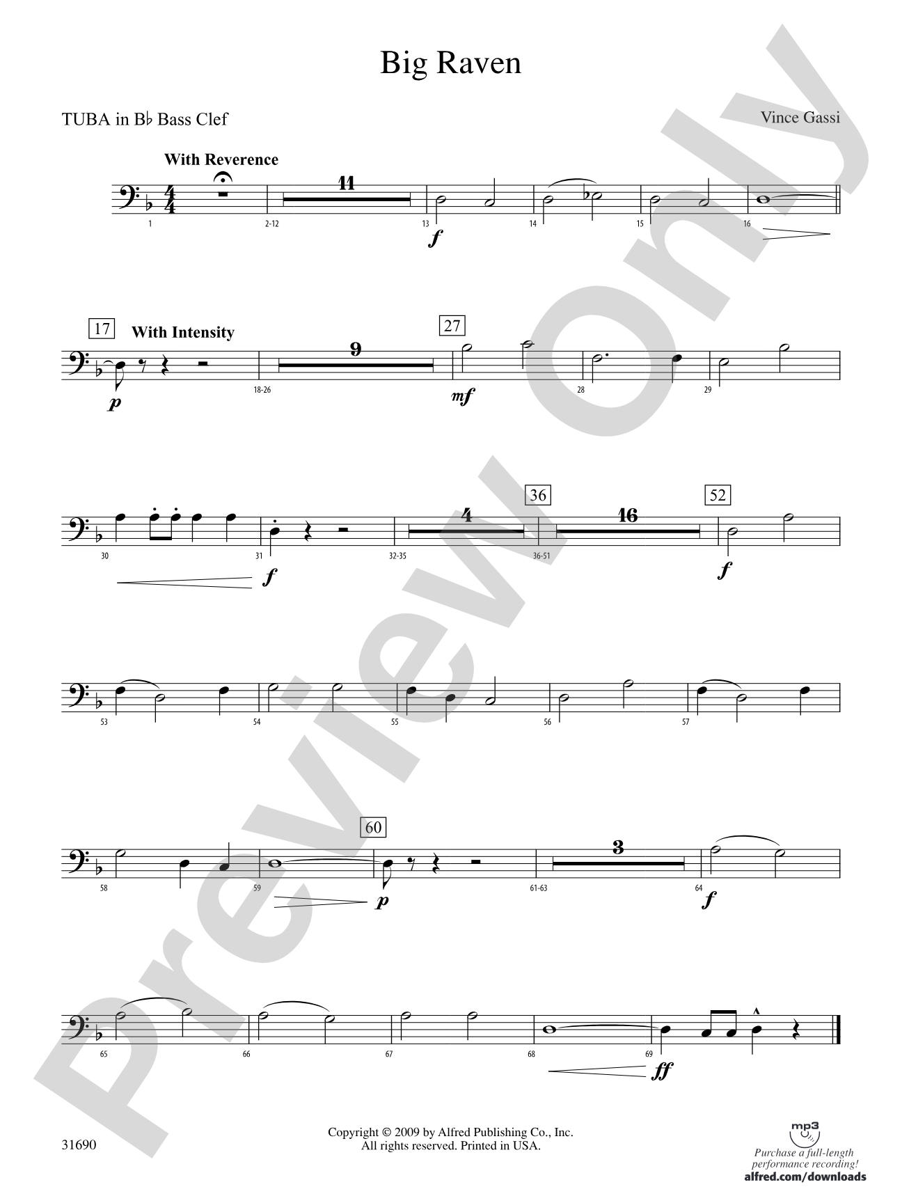 Big Raven: (wp) B-flat Tuba B.C.
