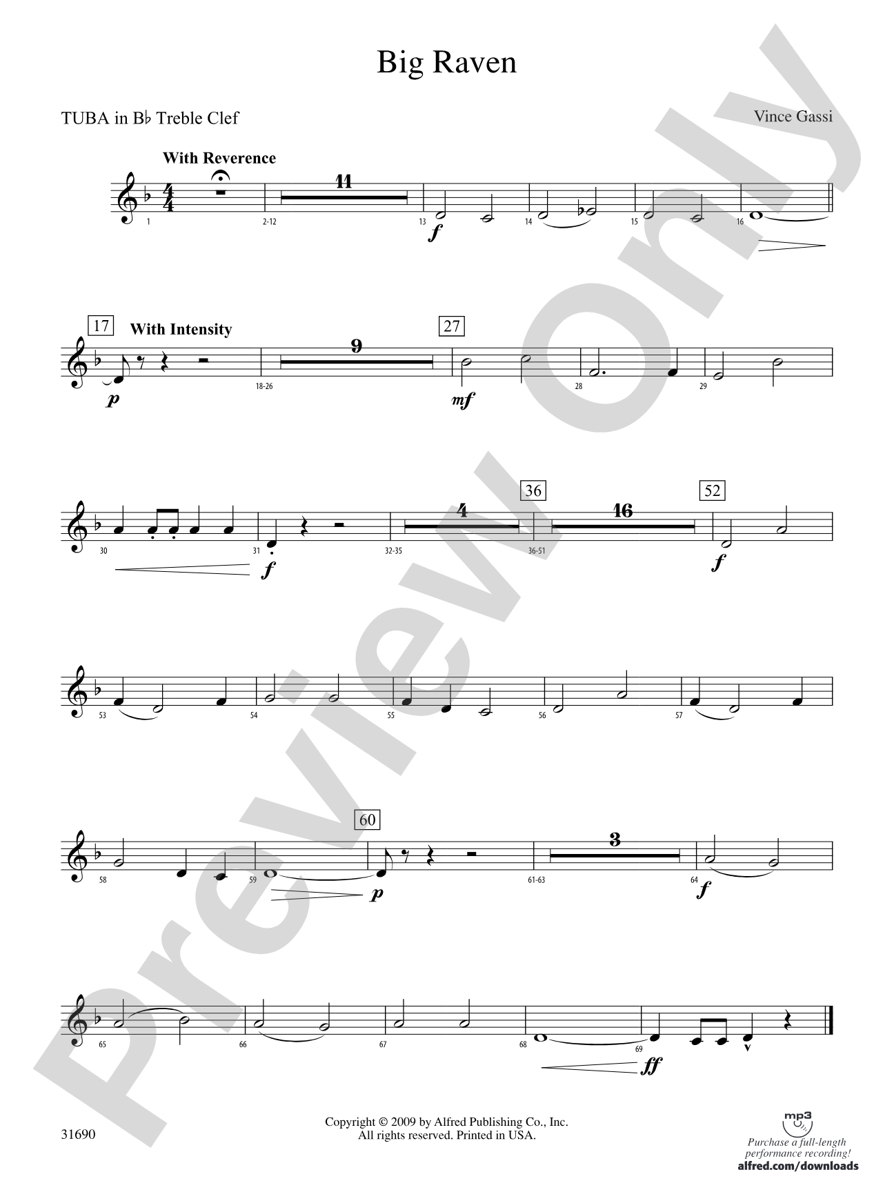 Big Raven: (wp) B-flat Tuba T.C.