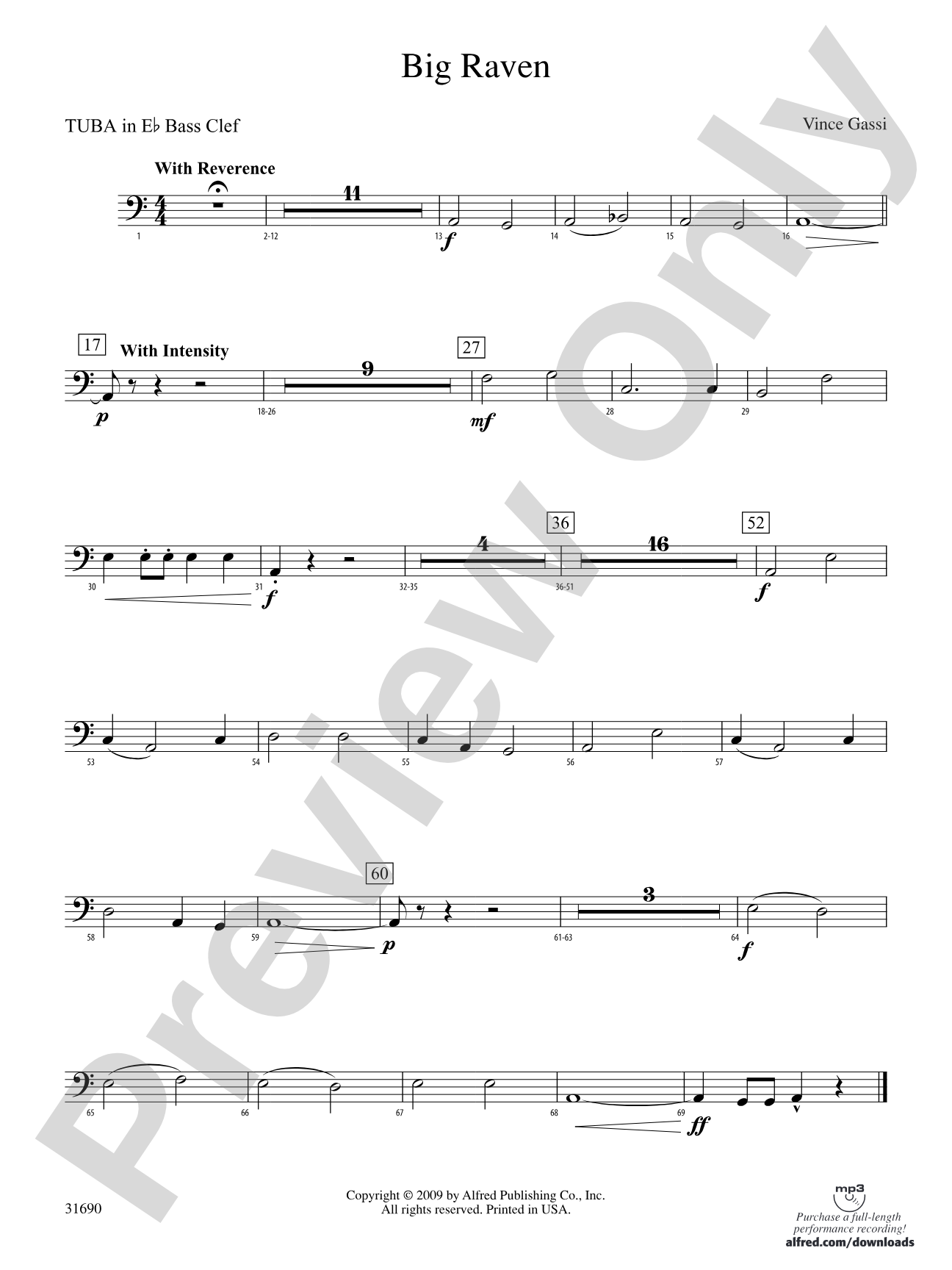 Big Raven: (wp) E-flat Tuba B.C.