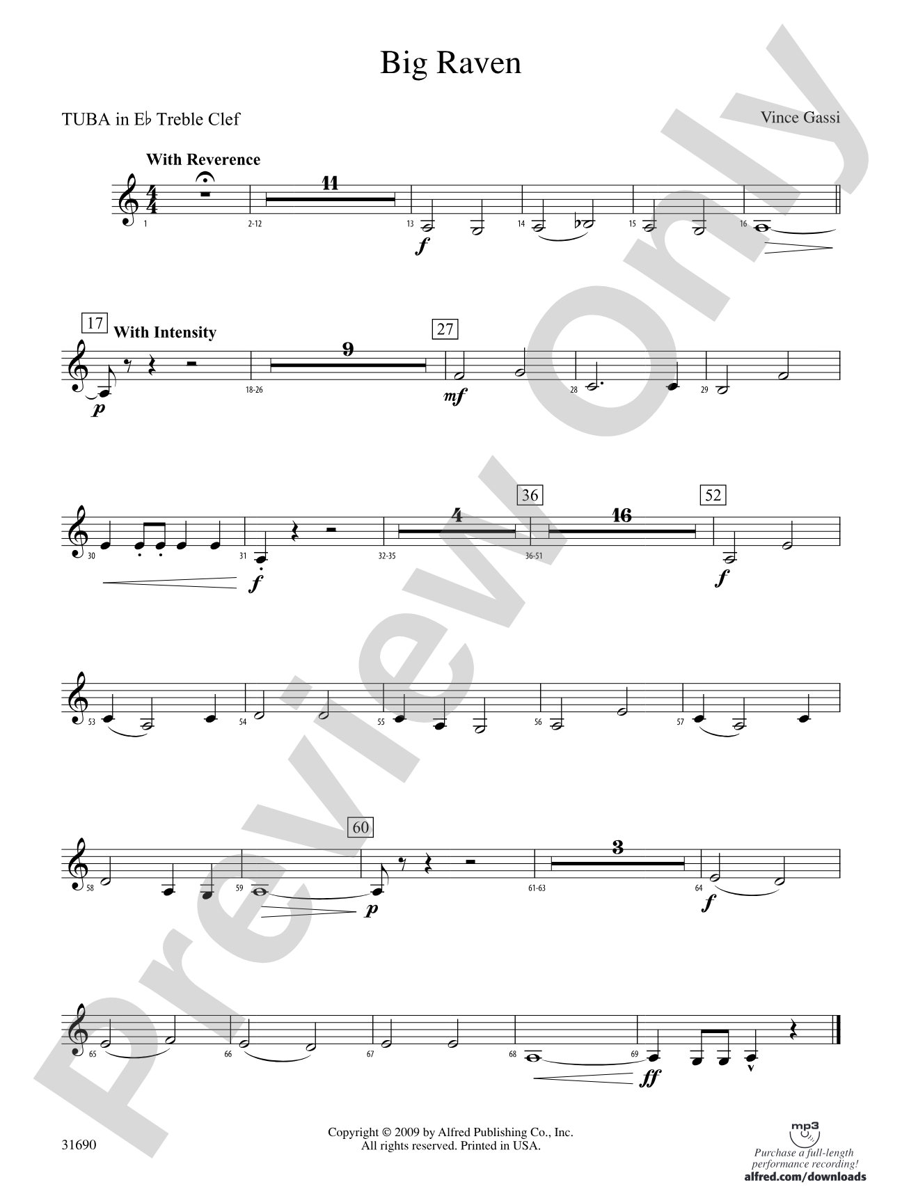 Big Raven: (wp) E-flat Tuba T.C.