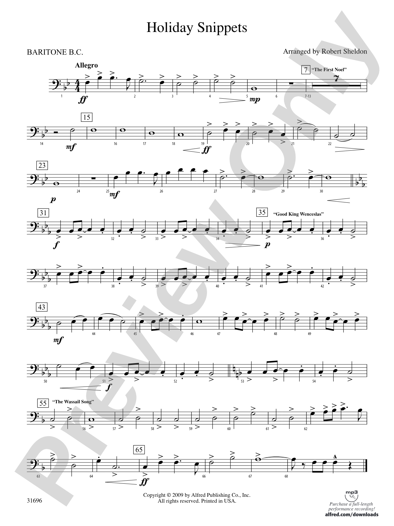 Holiday Snippets: Baritone B.C.