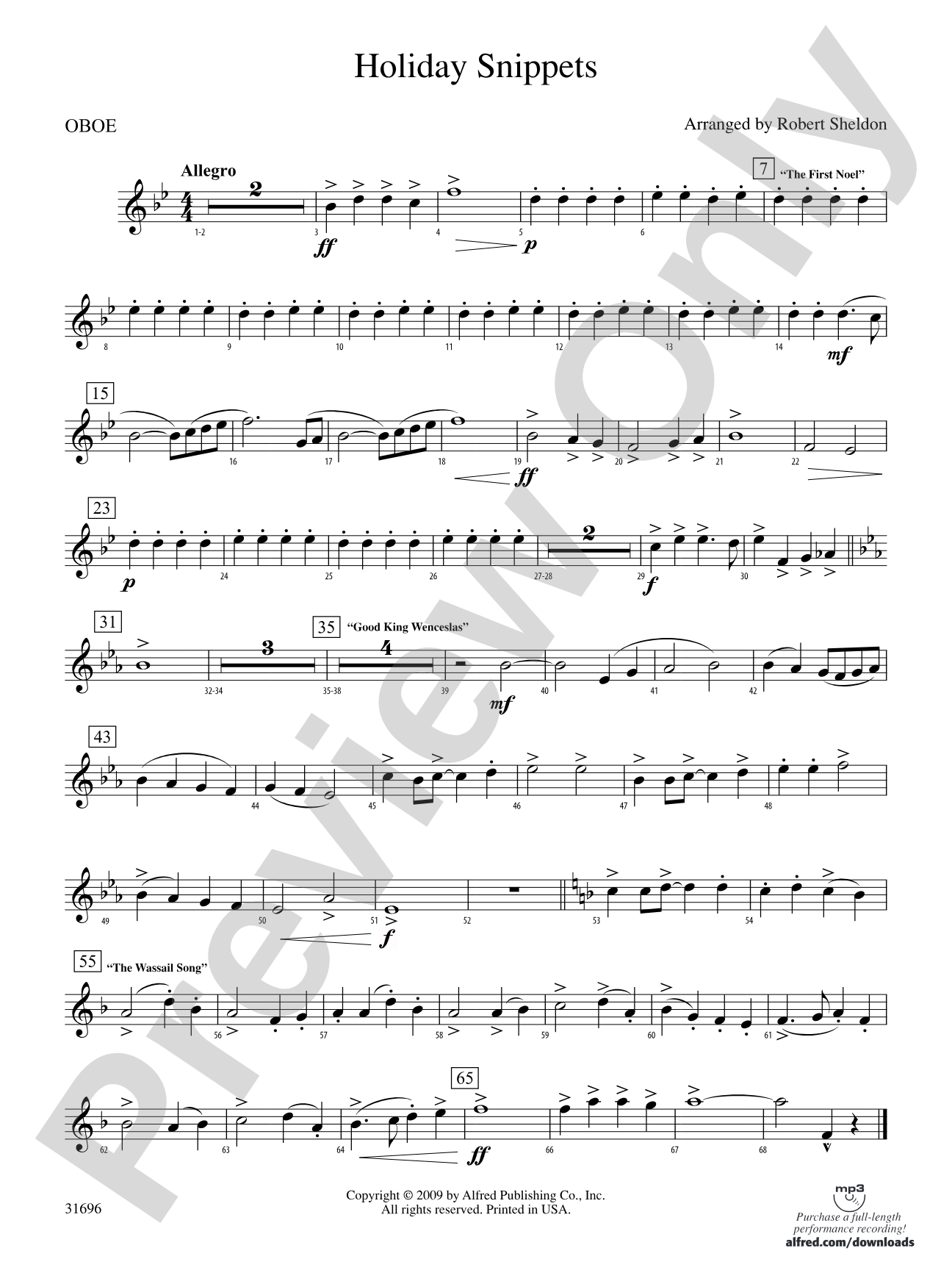 Holiday Snippets: Oboe