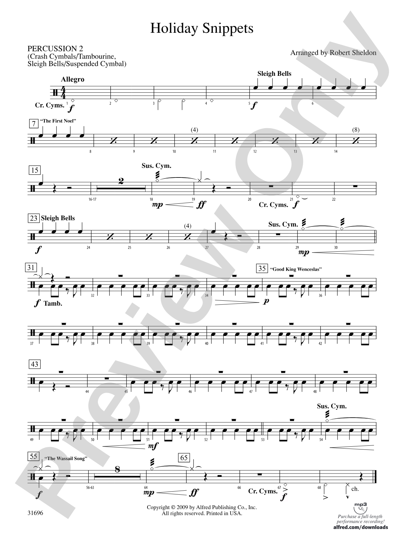 Holiday Snippets: 2nd Percussion