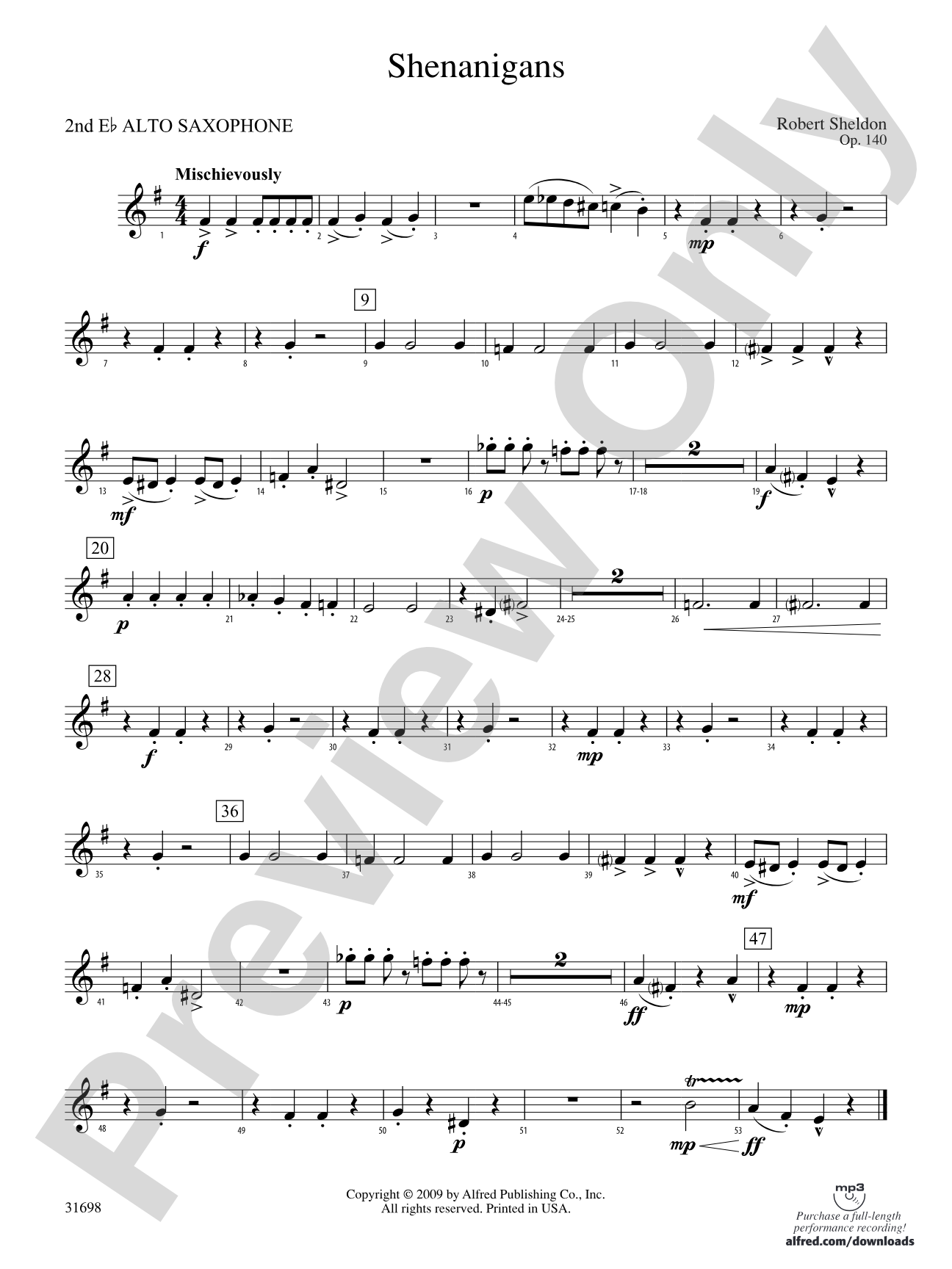 Shenanigans: 2nd E-flat Alto Saxophone