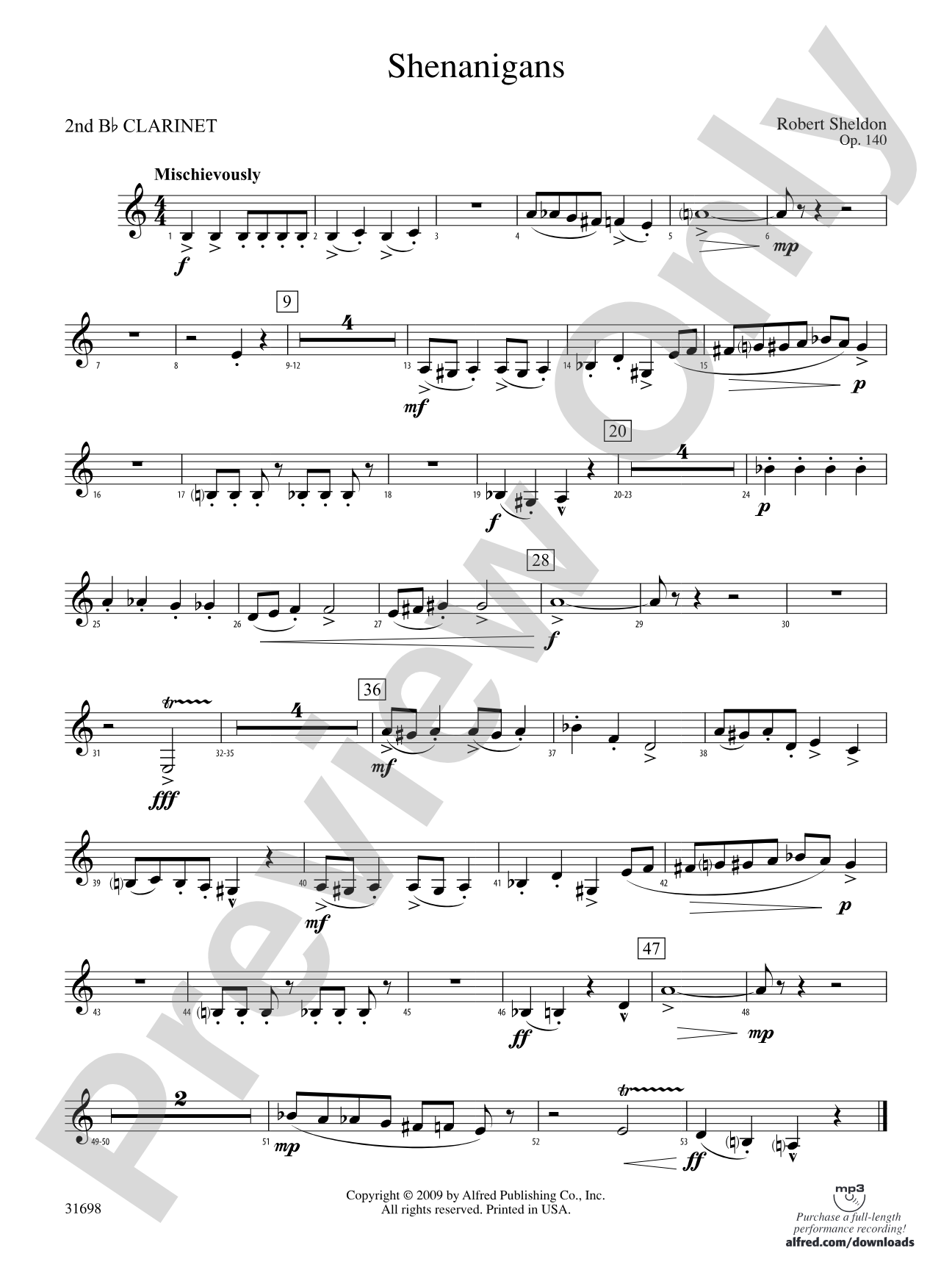 Shenanigans: 2nd B-flat Clarinet