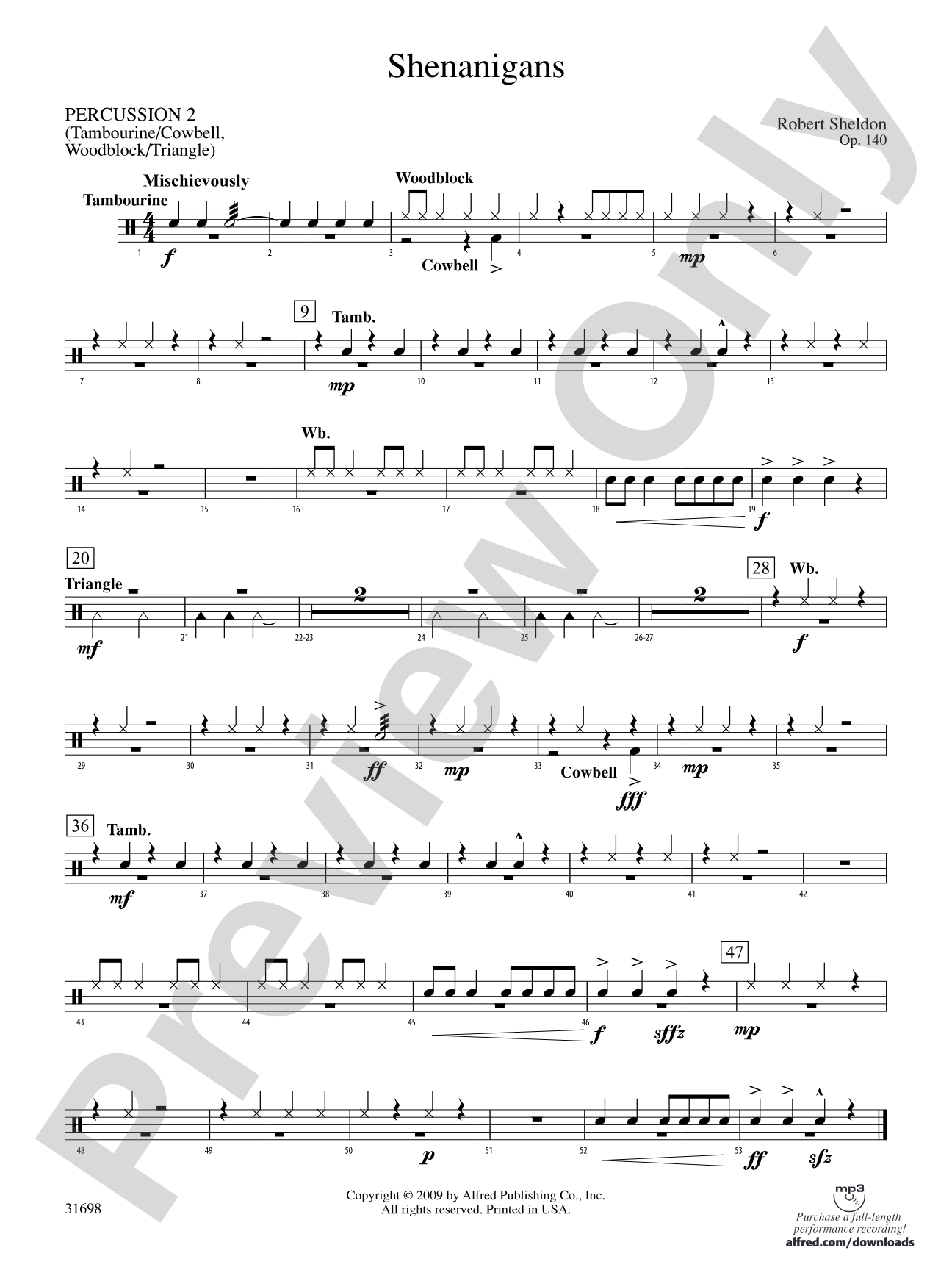 Shenanigans: 2nd Percussion