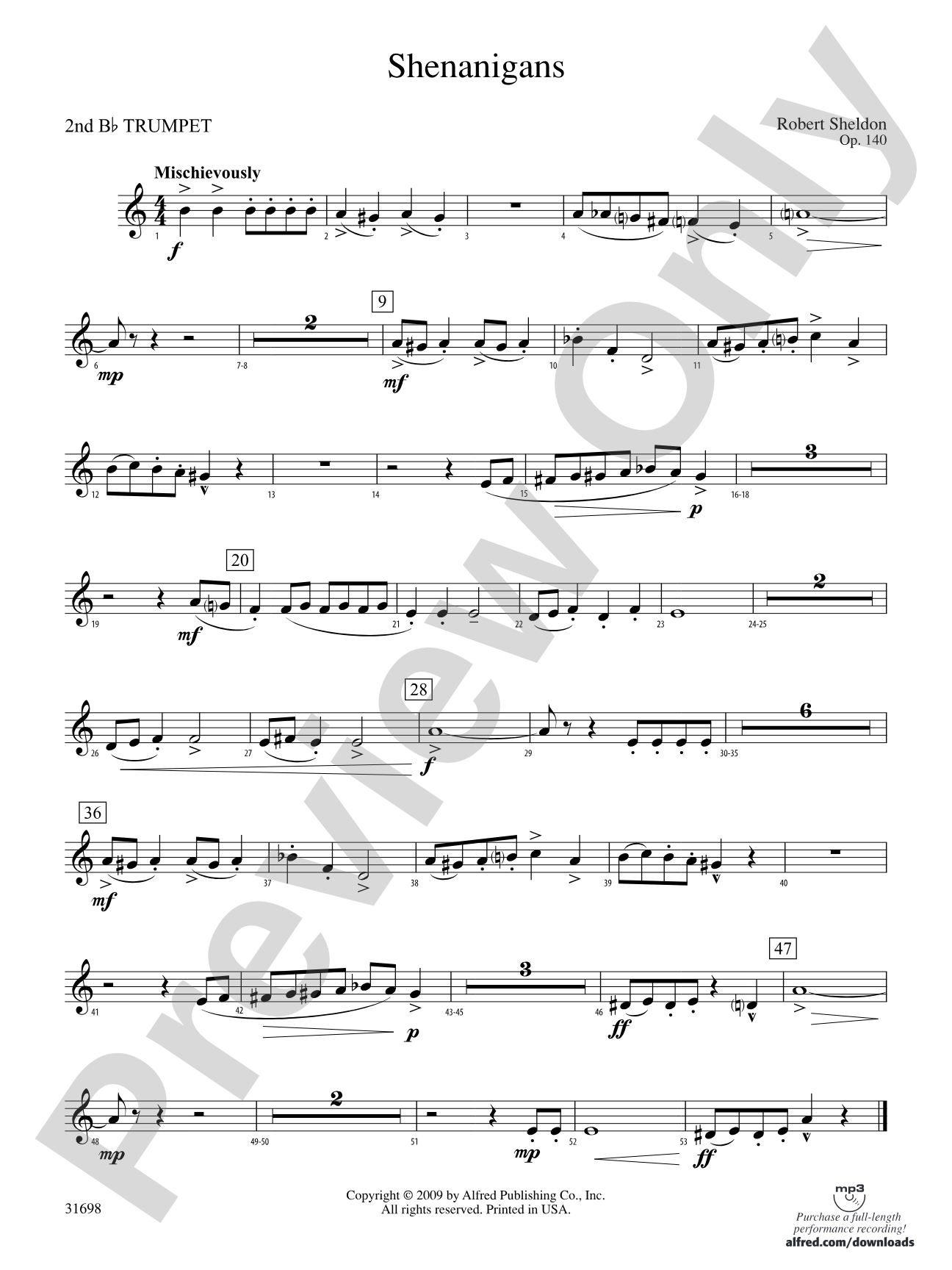 Shenanigans: 2nd B-flat Trumpet