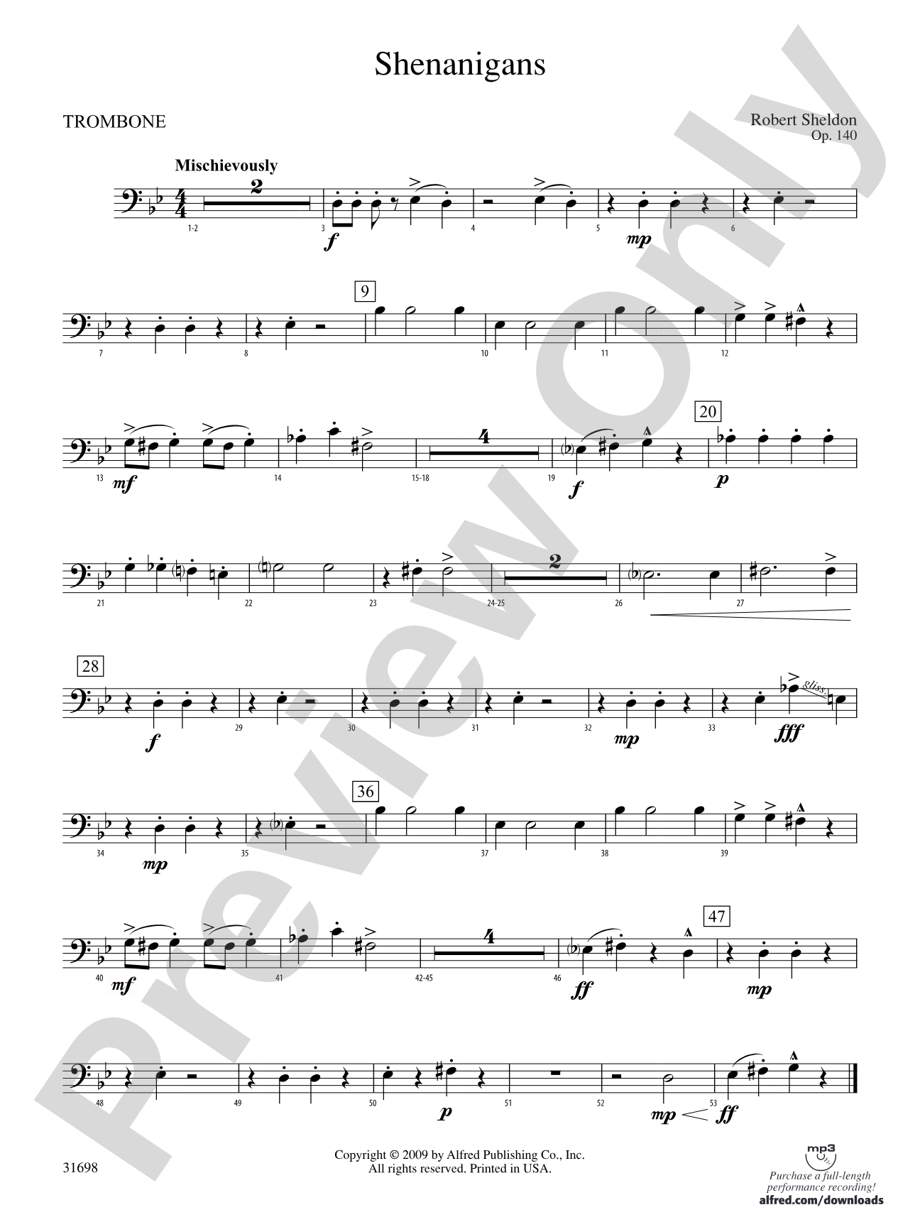 Shenanigans: 1st Trombone