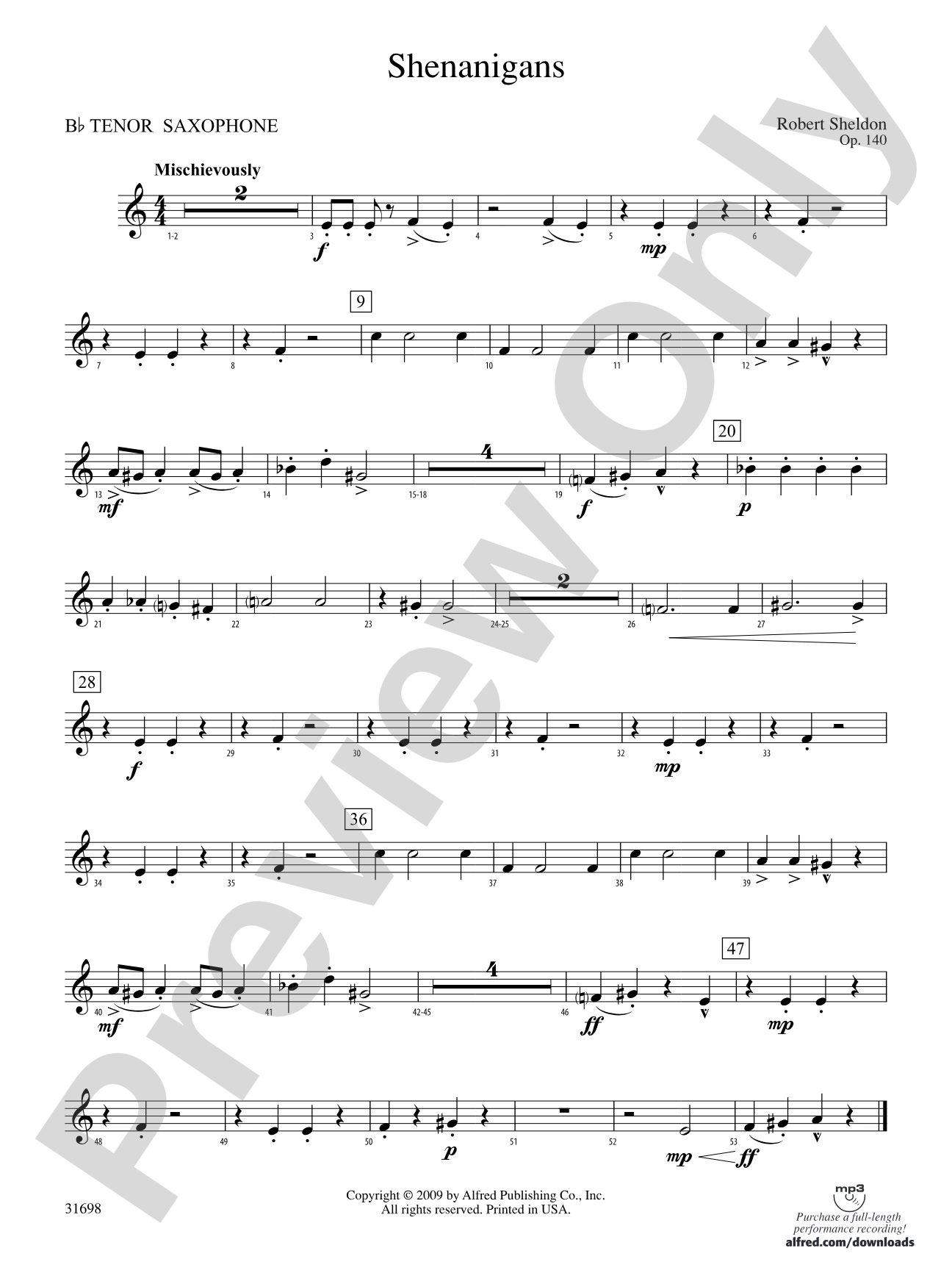 Shenanigans: B-flat Tenor Saxophone