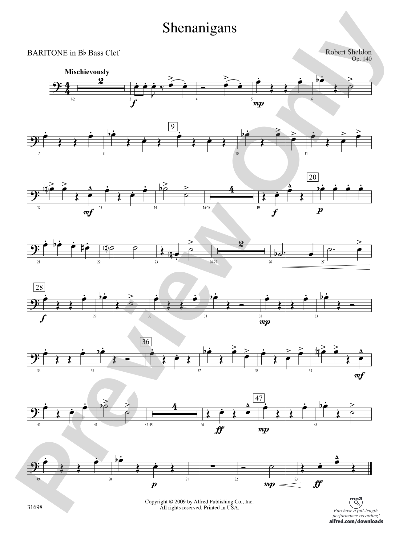 Shenanigans: (wp) B-flat Baritone B.C.