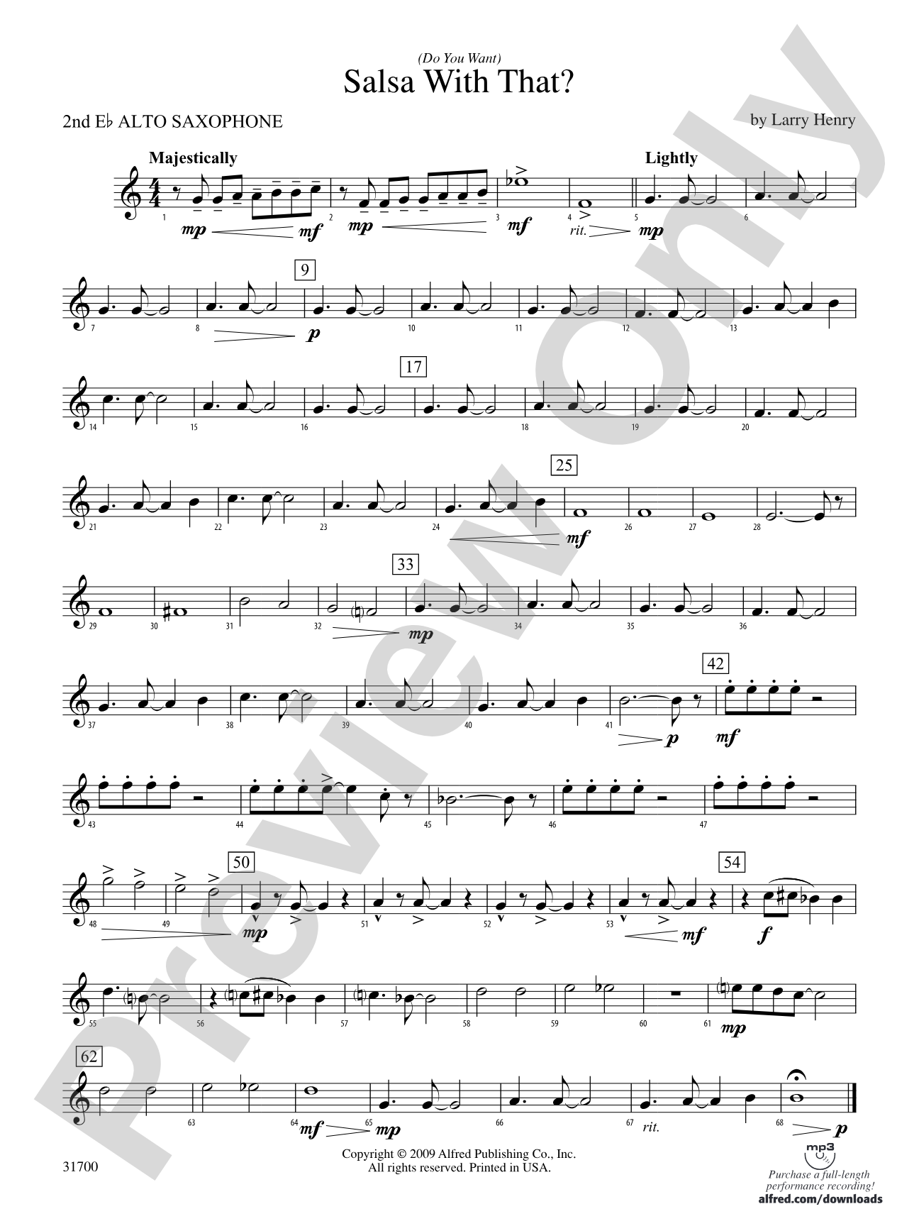(Do You Want) Salsa with That?: 2nd E-flat Alto Saxophone