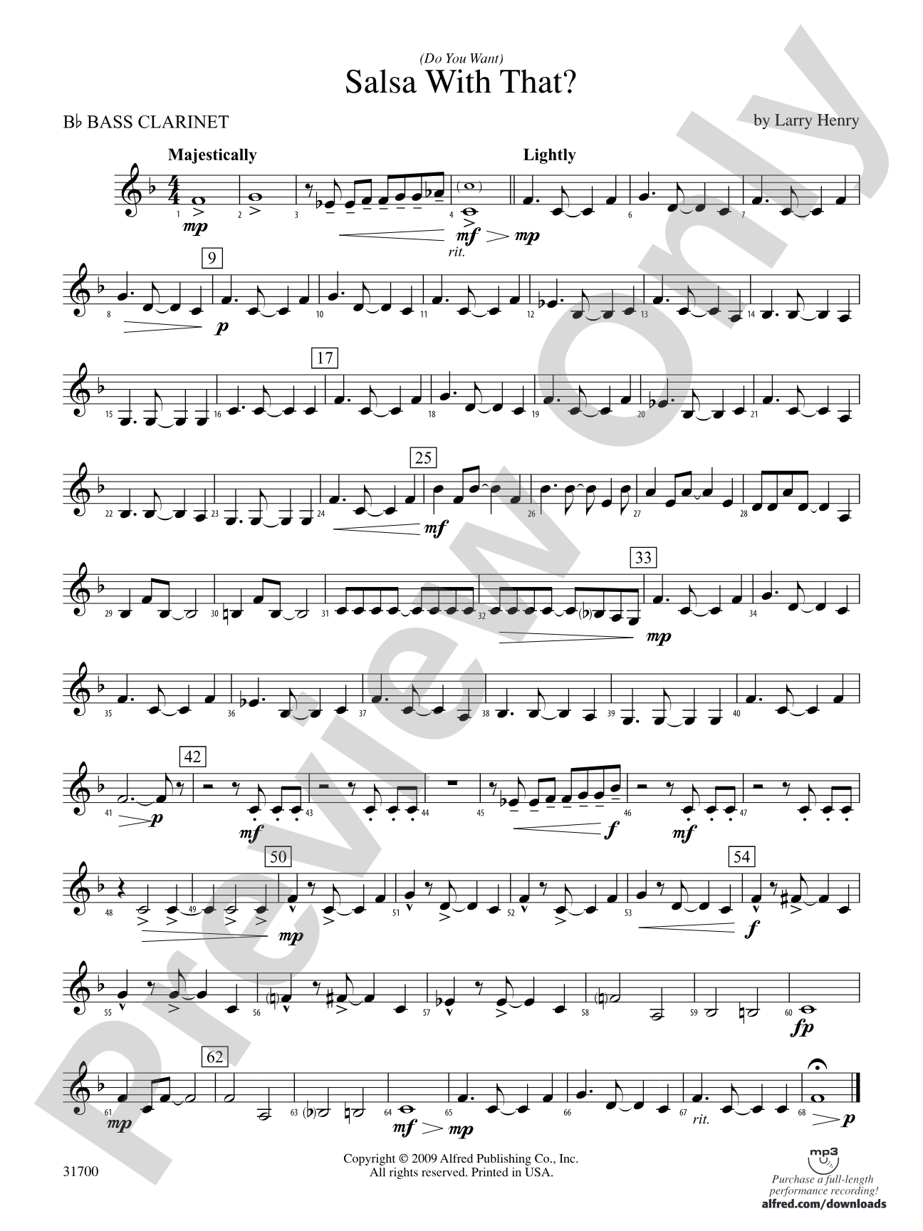 (Do You Want) Salsa with That?: B-flat Bass Clarinet