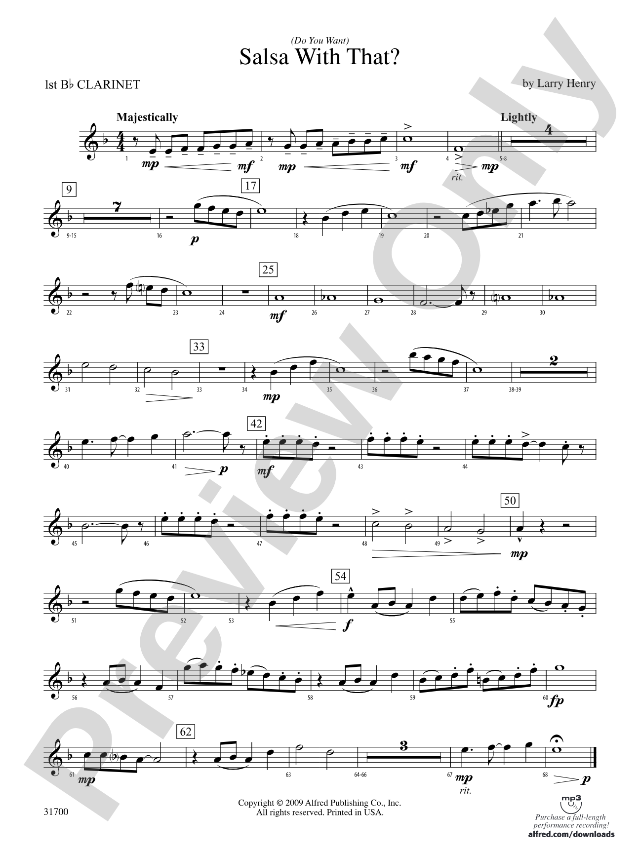 (Do You Want) Salsa with That?: 1st B-flat Clarinet