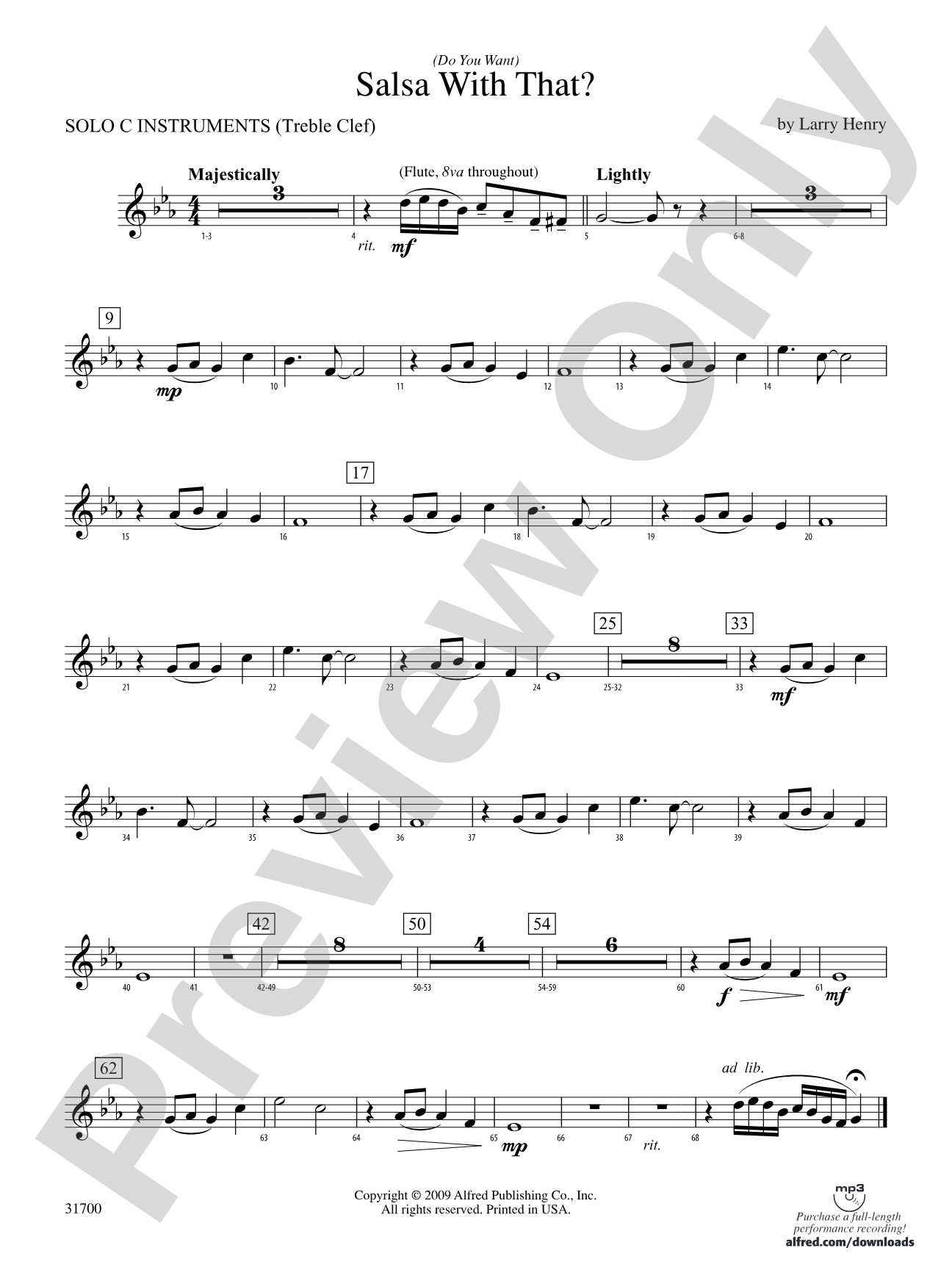 (Do You Want) Salsa with That?: Solo C Instruments (Treble Clef)