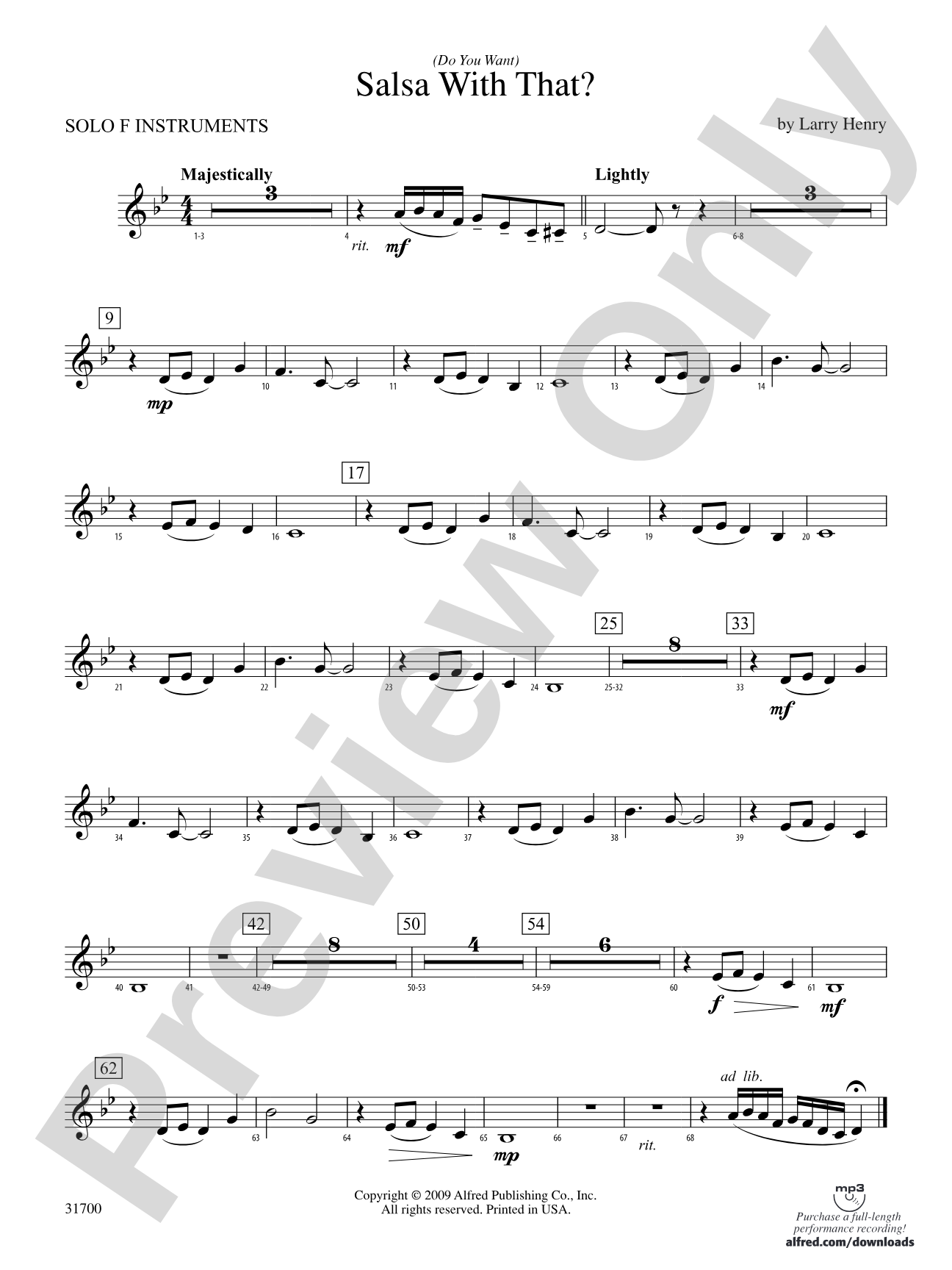 (Do You Want) Salsa with That?: Solo F Instruments
