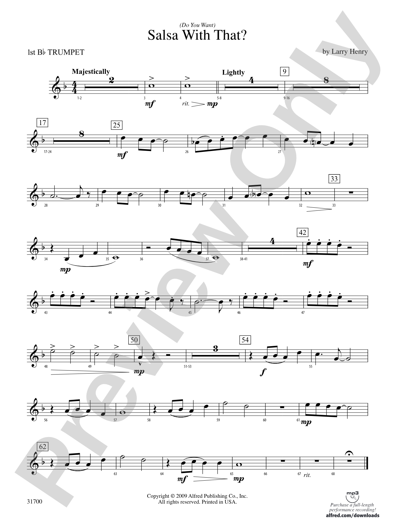 (Do You Want) Salsa with That?: 1st B-flat Trumpet