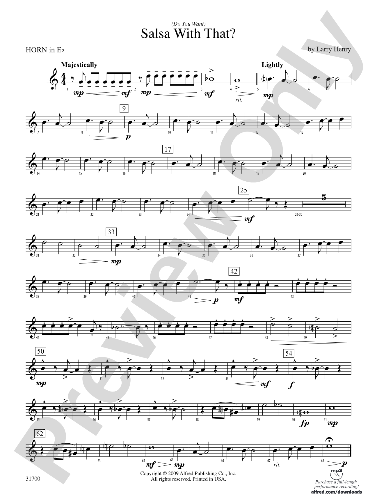 (Do You Want) Salsa with That?: (wp) 1st Horn in E-flat