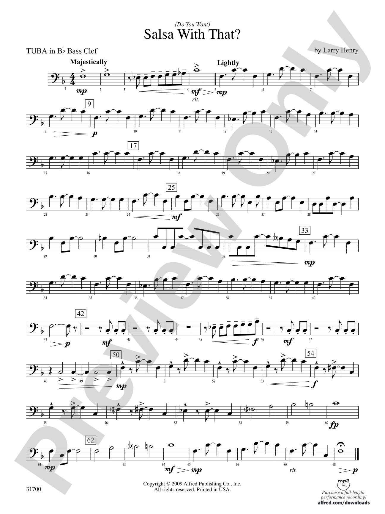 (Do You Want) Salsa with That?: (wp) B-flat Tuba B.C.