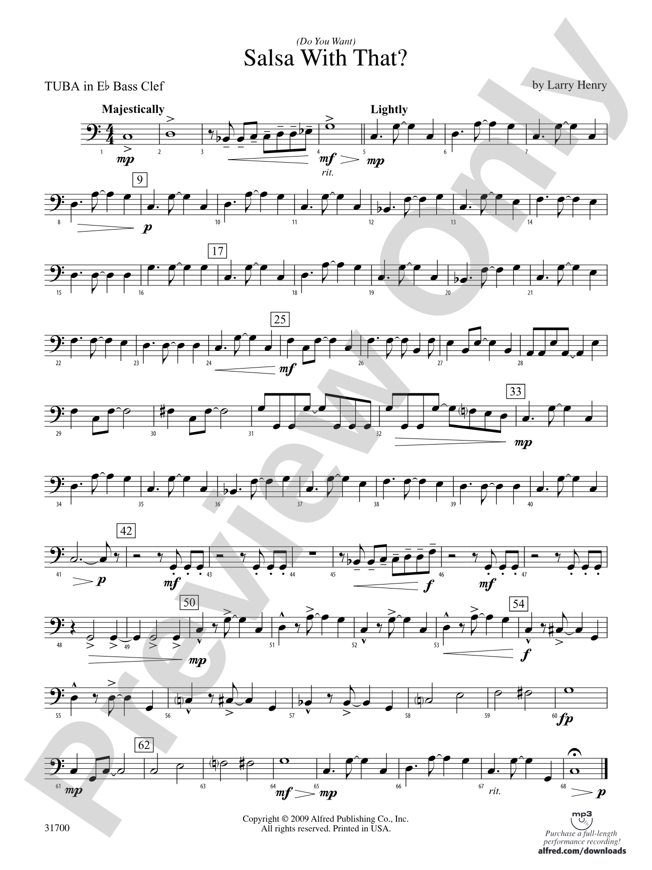 (Do You Want) Salsa with That?: (wp) E-flat Tuba B.C.