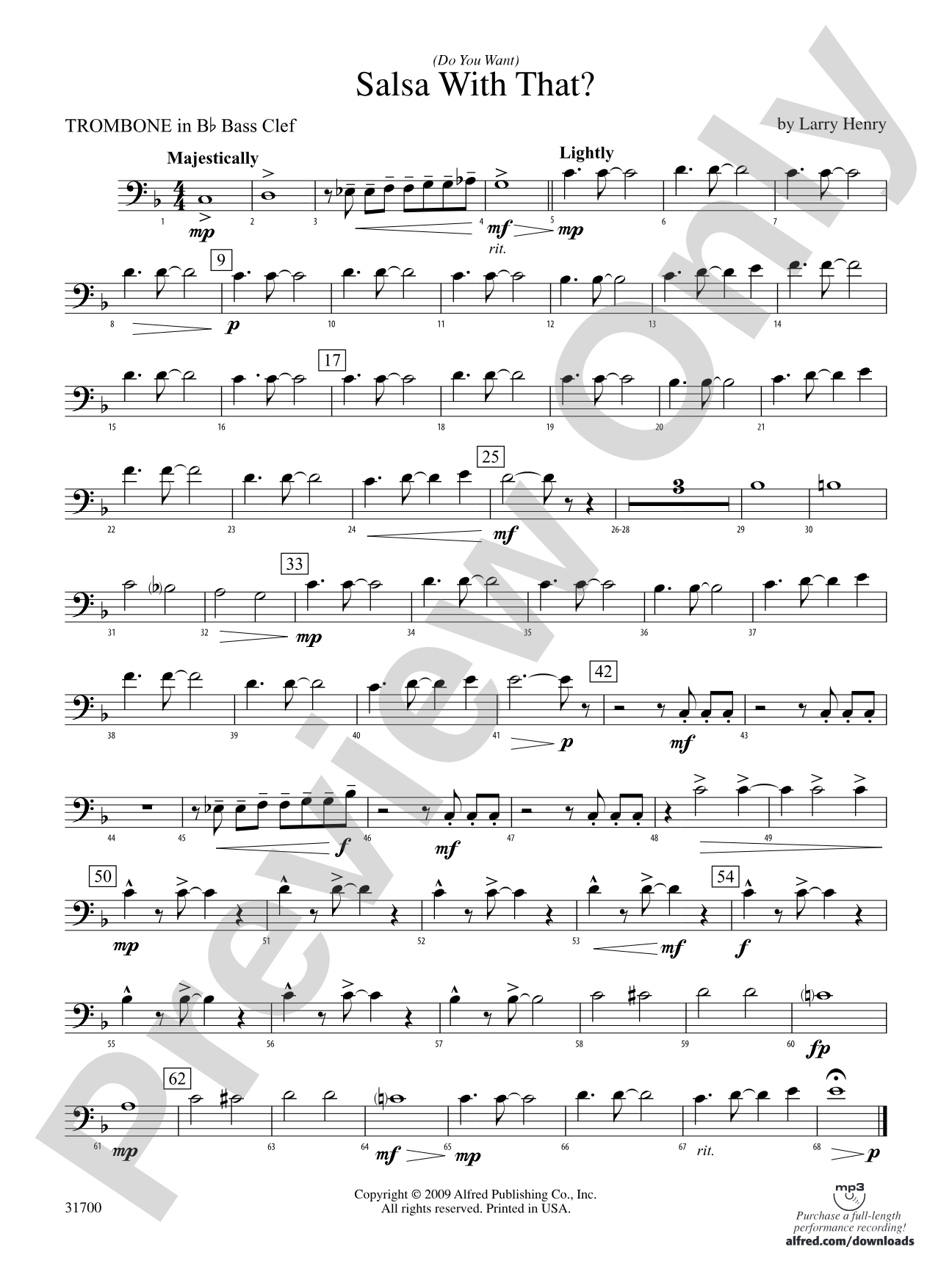 (Do You Want) Salsa with That?: (wp) 1st B-flat Trombone B.C.