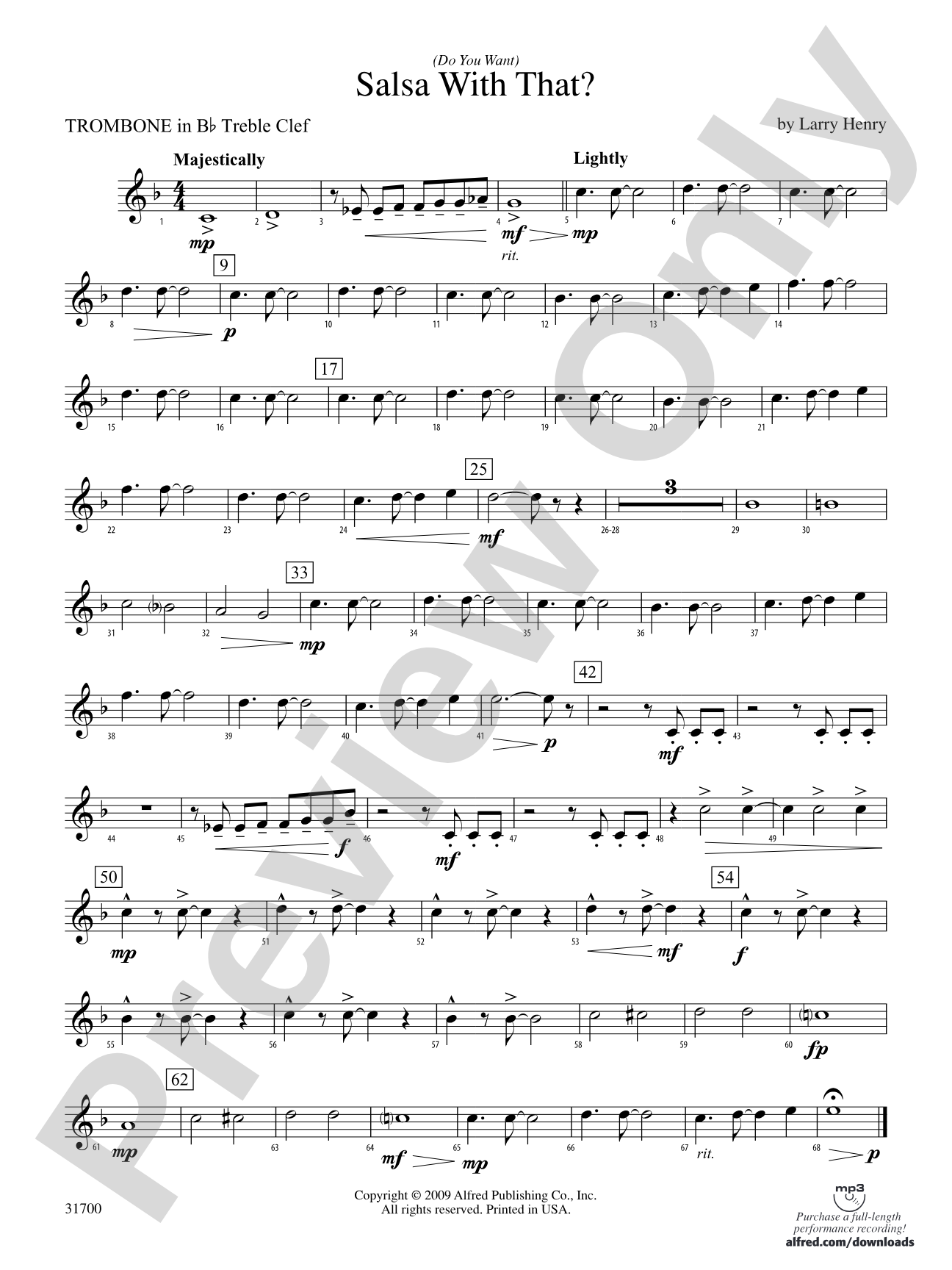 (Do You Want) Salsa with That?: (wp) 1st B-flat Trombone T.C.