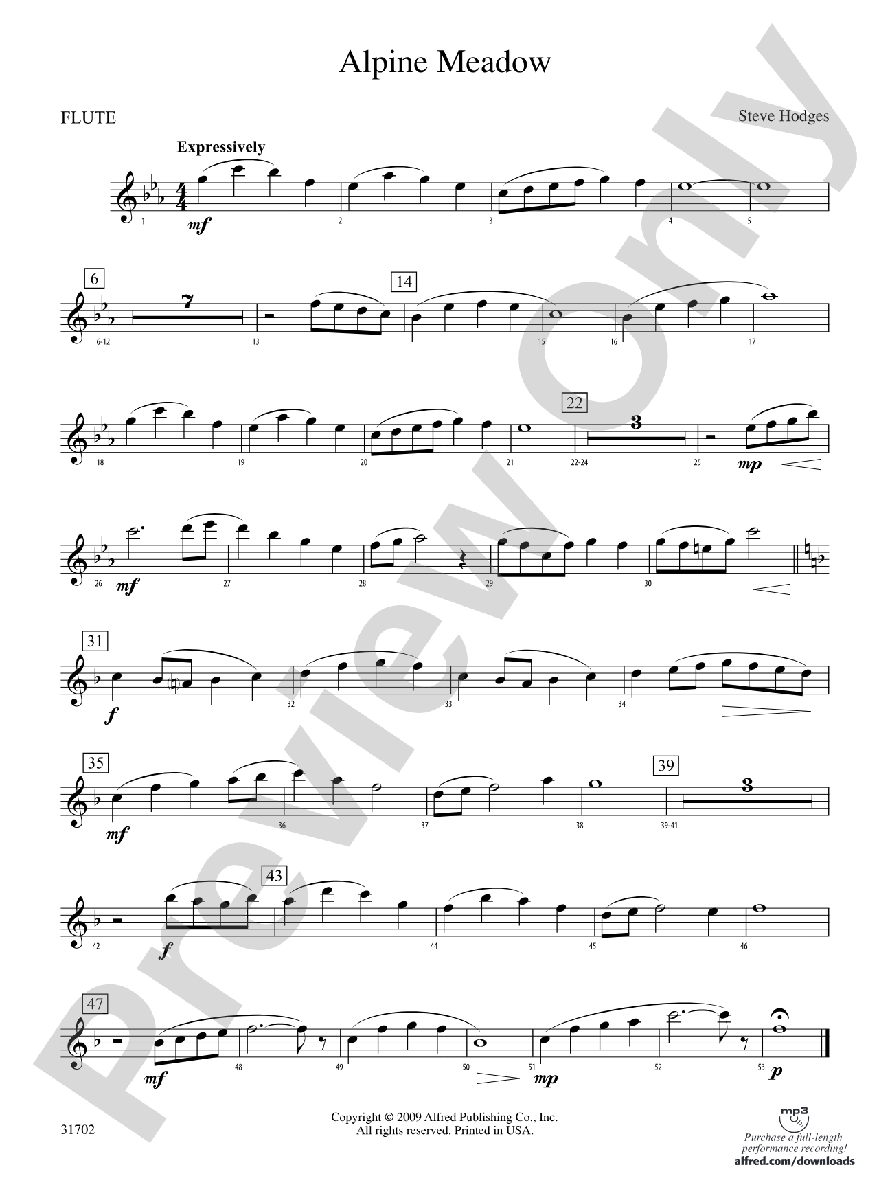 Alpine Meadow: Flute