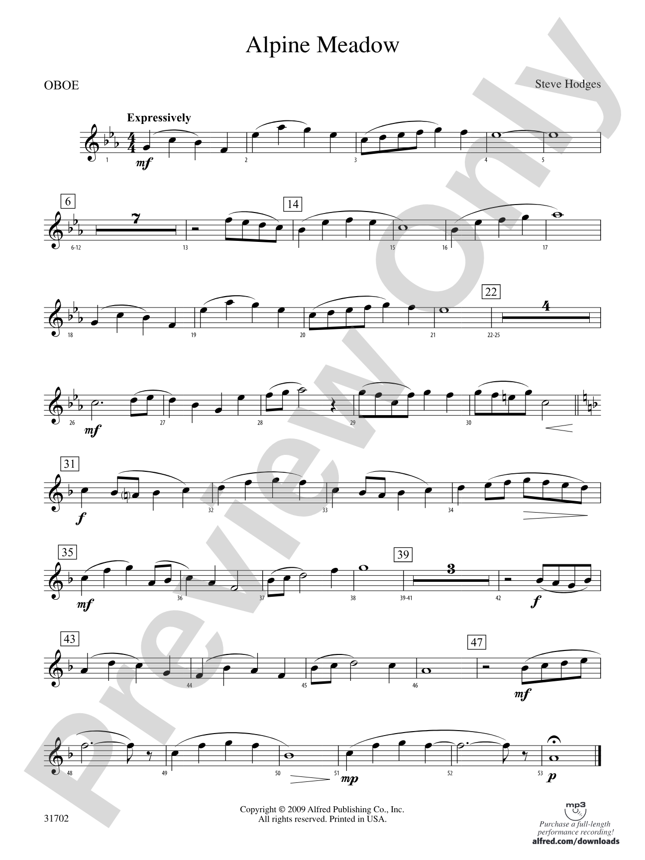 Alpine Meadow: Oboe
